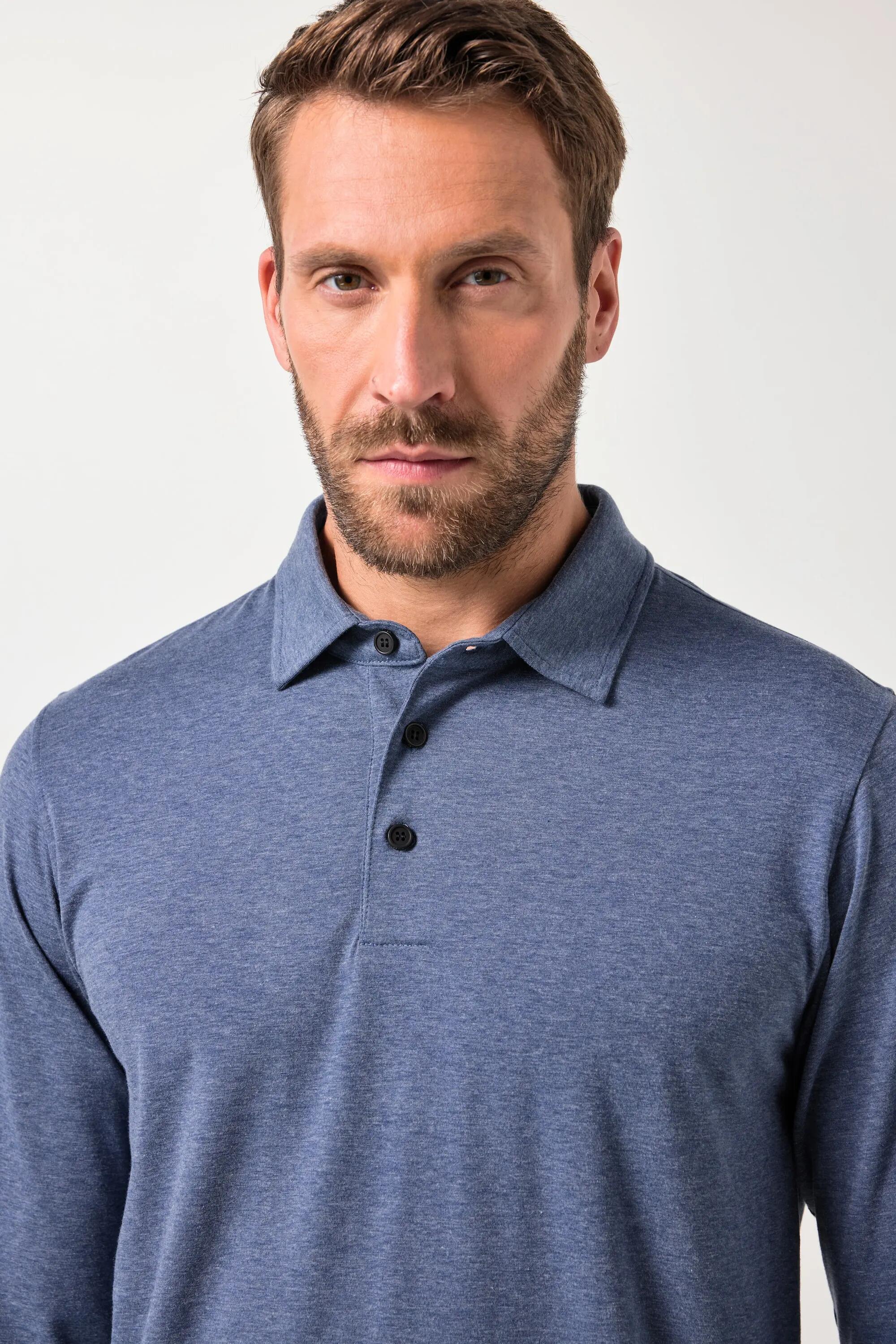 Heren Poloshirt met lange mouwen golf QuickDry 6/9