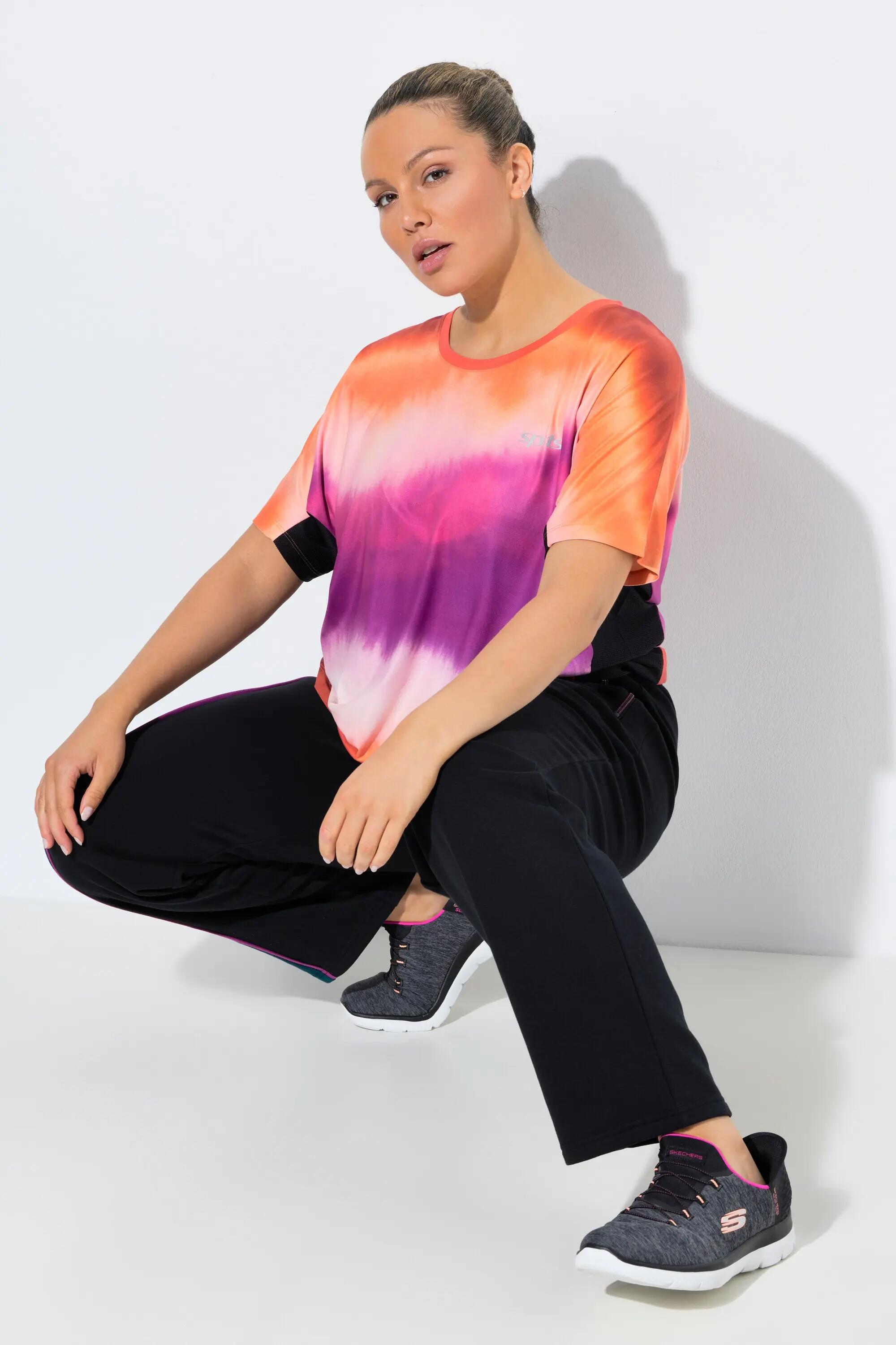 Dames Functioneel shirt inzetstukken van mesh ronde hals korte mouwen gerecycled 10/11
