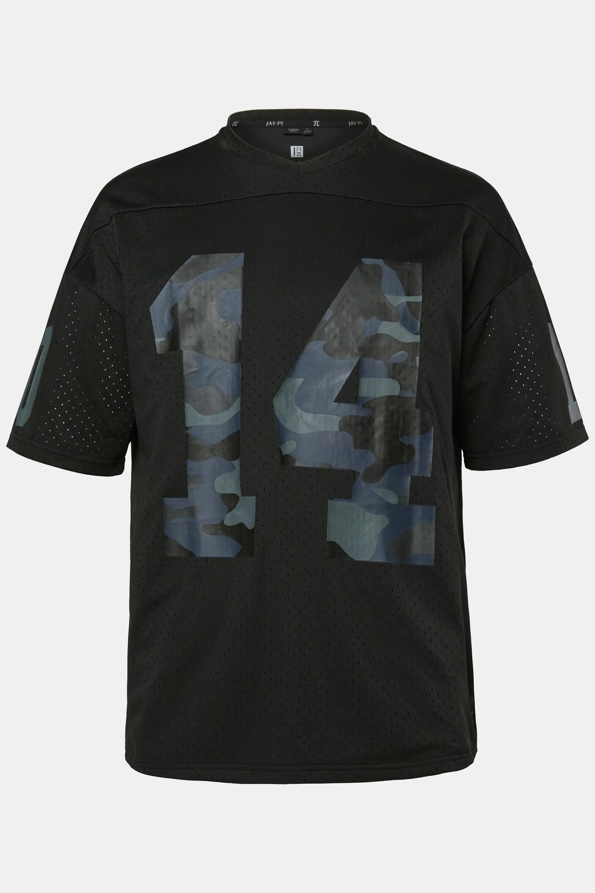 Herren Mesh-Trikot Fitness Halbarm oversized Camou-Prints 9/11