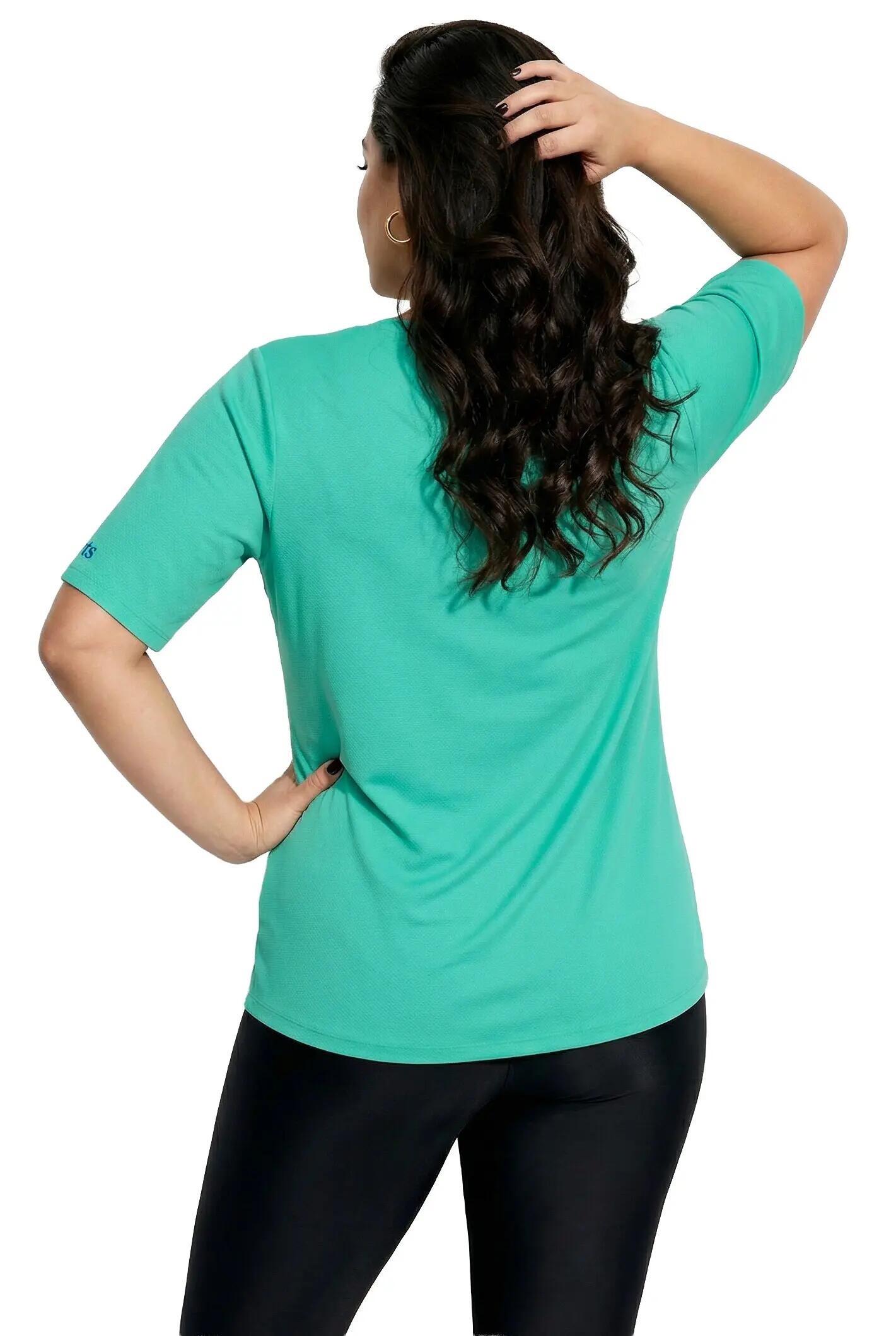 Femme T-shirt technique col en V manches courtes recyclé 3/13
