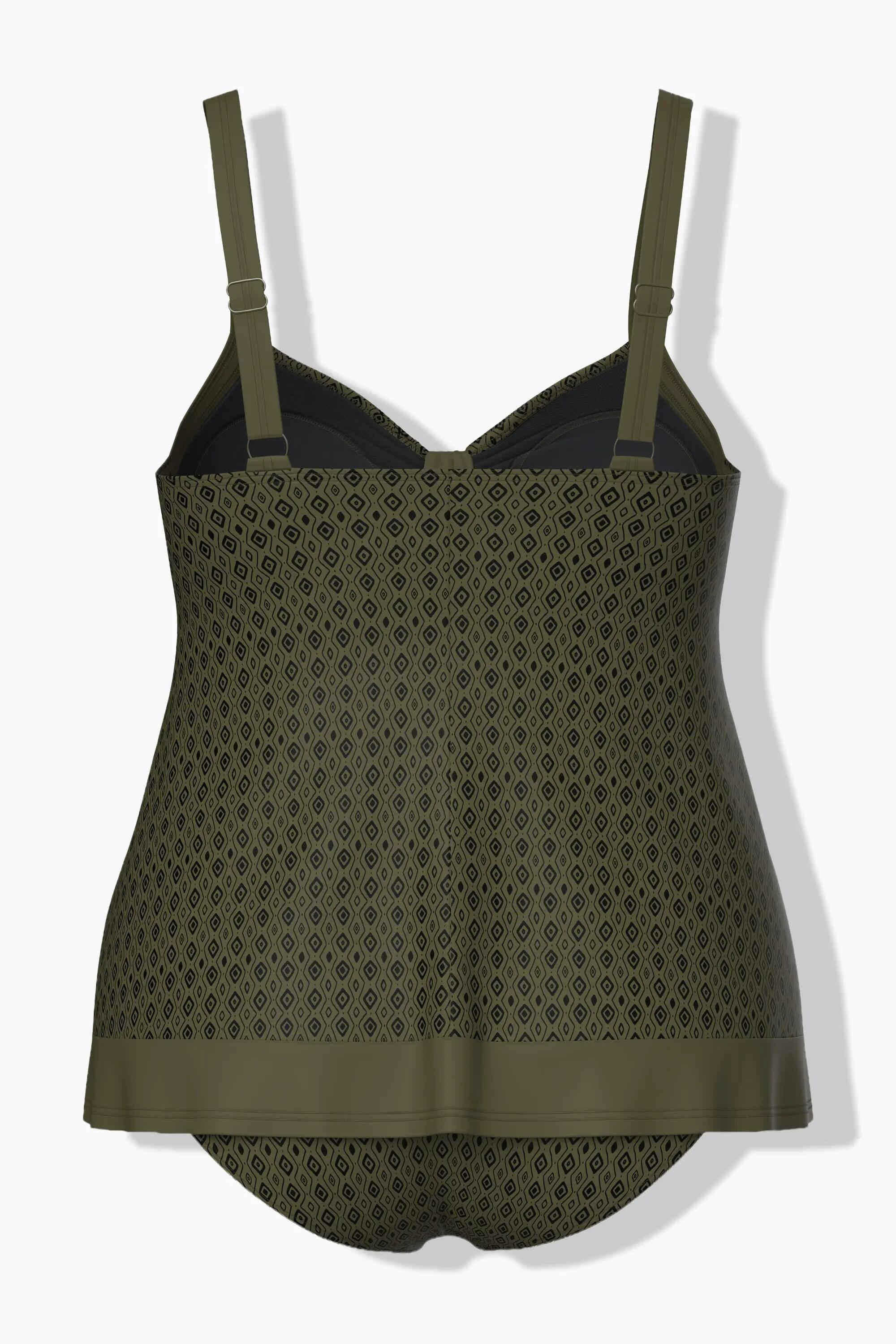 Femme Tankini avec bonnets souples motif graphique et bretelles ajustables 13/13