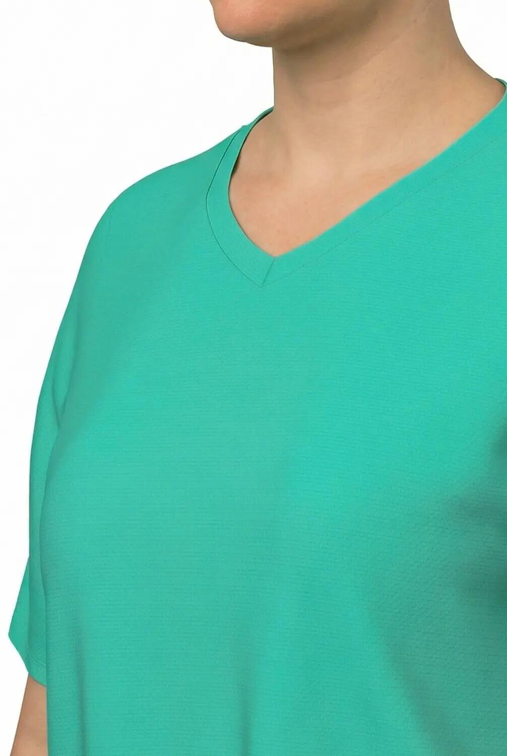 Femme T-shirt technique col en V manches courtes recyclé 10/13