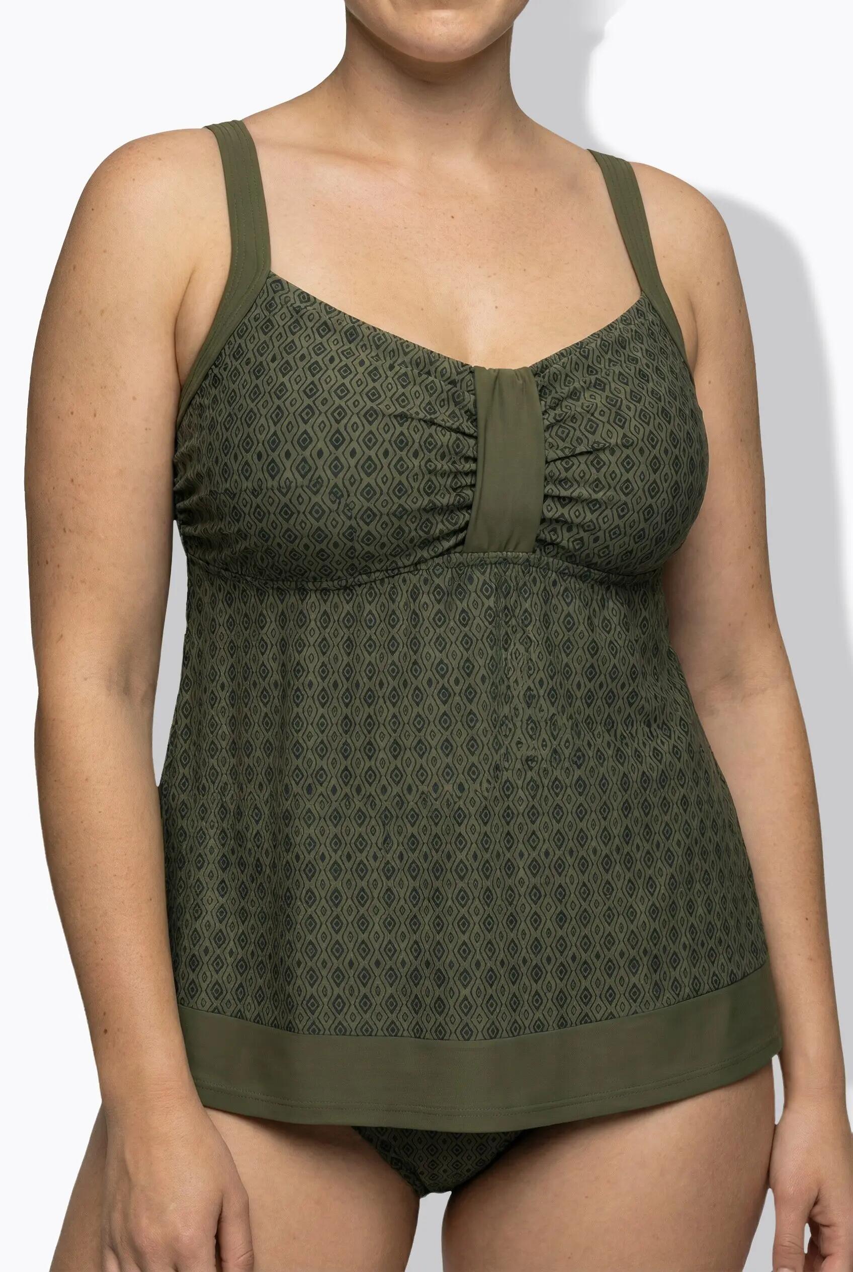 Femme Tankini avec bonnets souples motif graphique et bretelles ajustables 9/13
