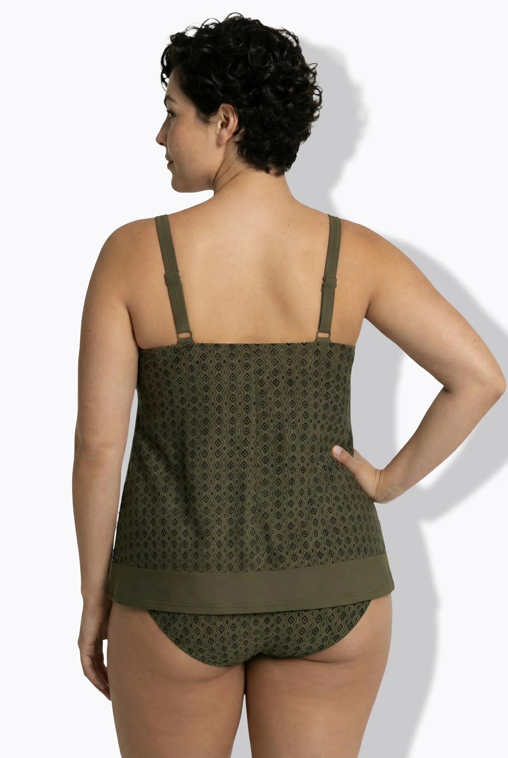 Femme Tankini avec bonnets souples motif graphique et bretelles ajustables 8/13