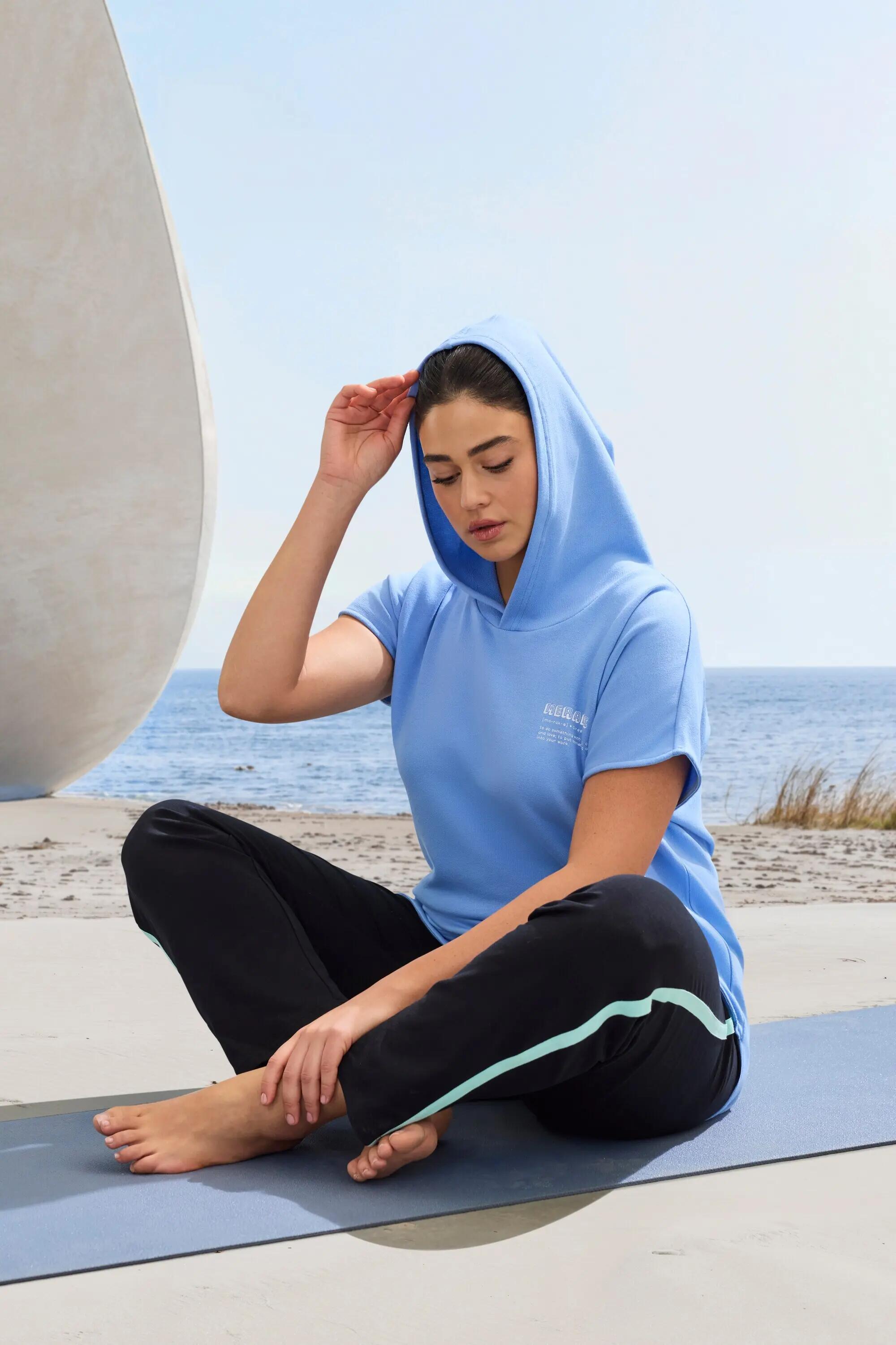 Damen Funktions-Hoodie schnelltrocknend Kapuze ärmellos 2/13