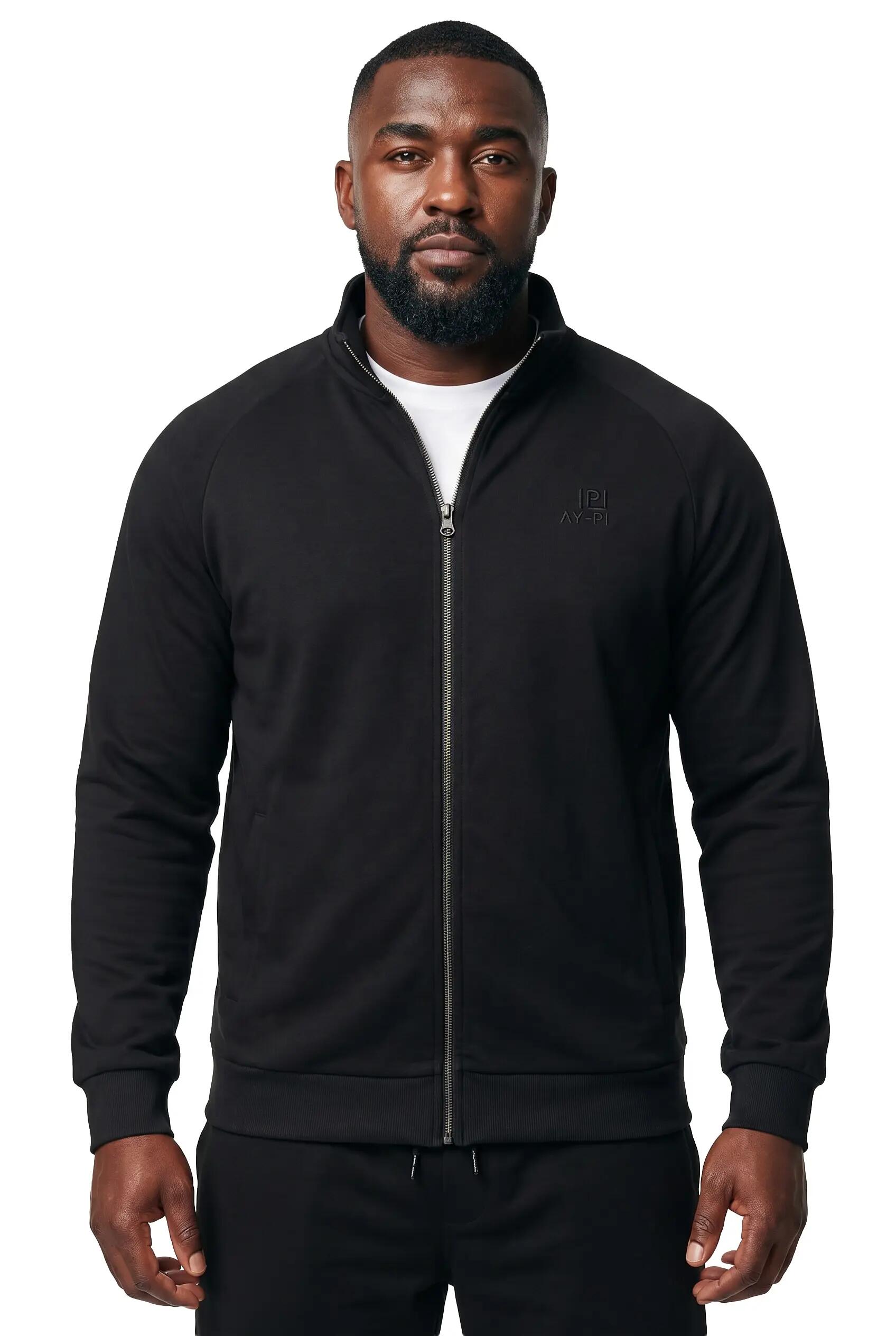 Herren Sweatjacke Fitness Stehkragen 3/13