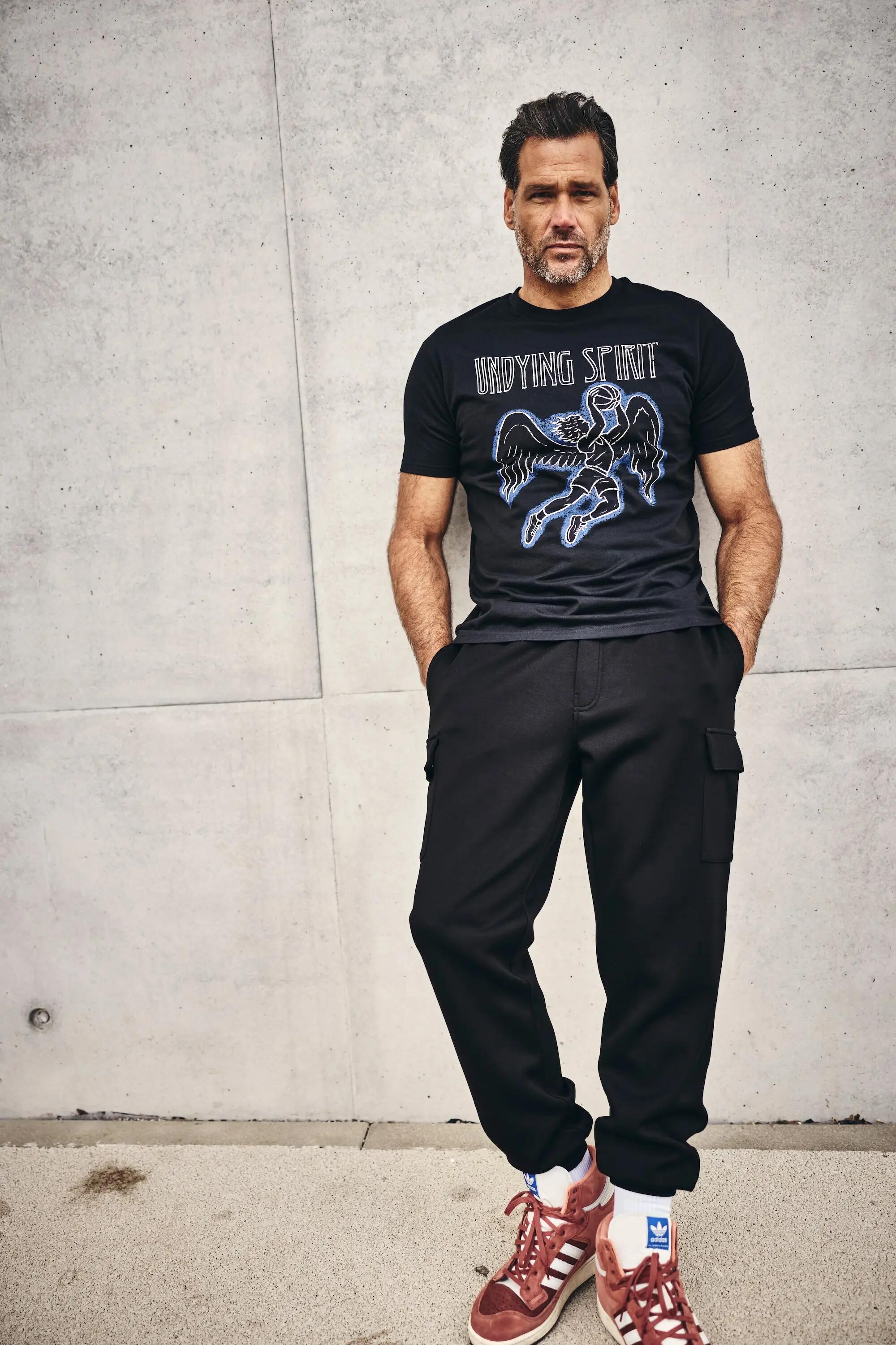 Heren T-shirt fitness korte mouwen borstprint QuickDry tot 7XL 11/11