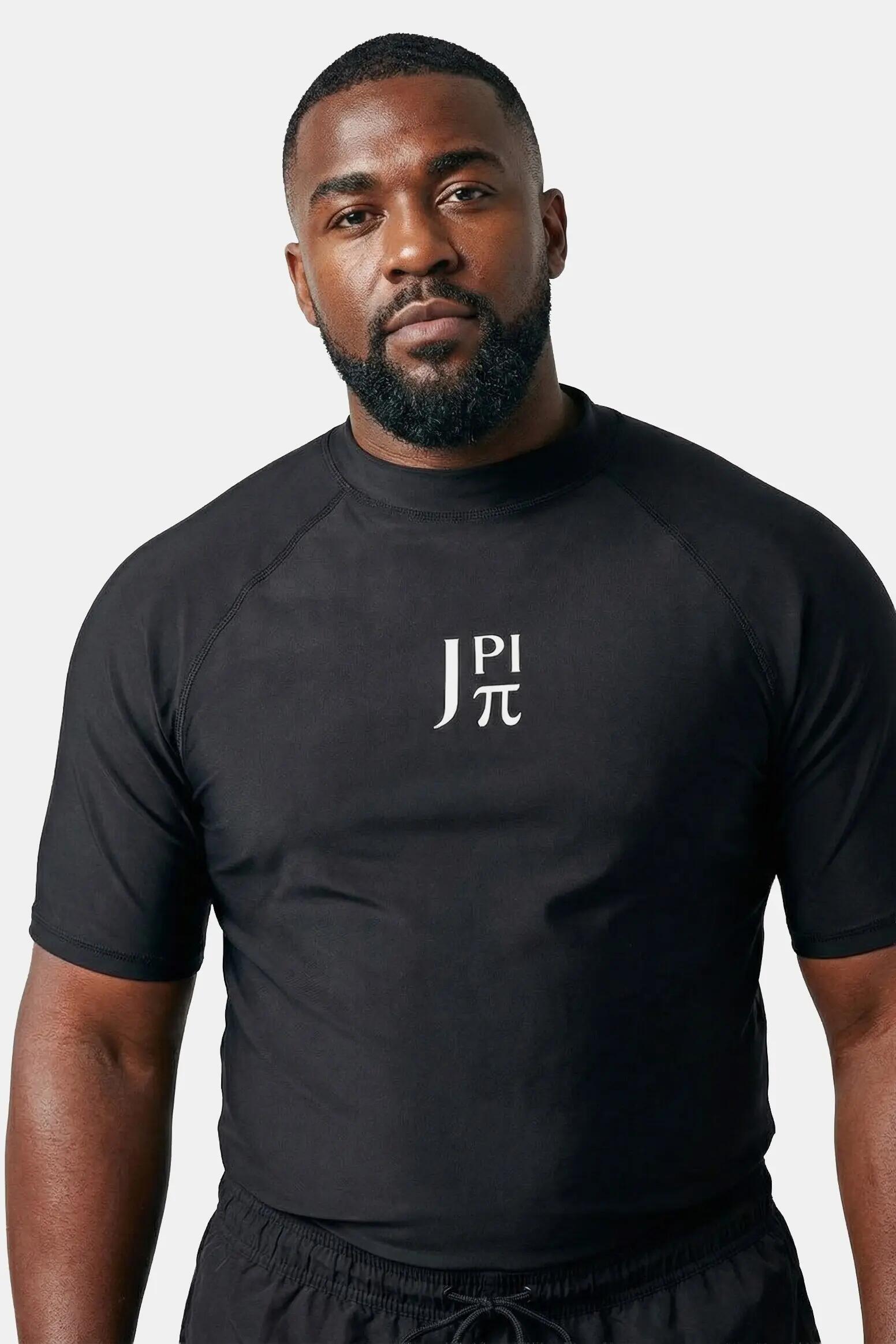 Heren Zwemmersshirt korte mouwen opstaande kraag UV-bescherming 9/13
