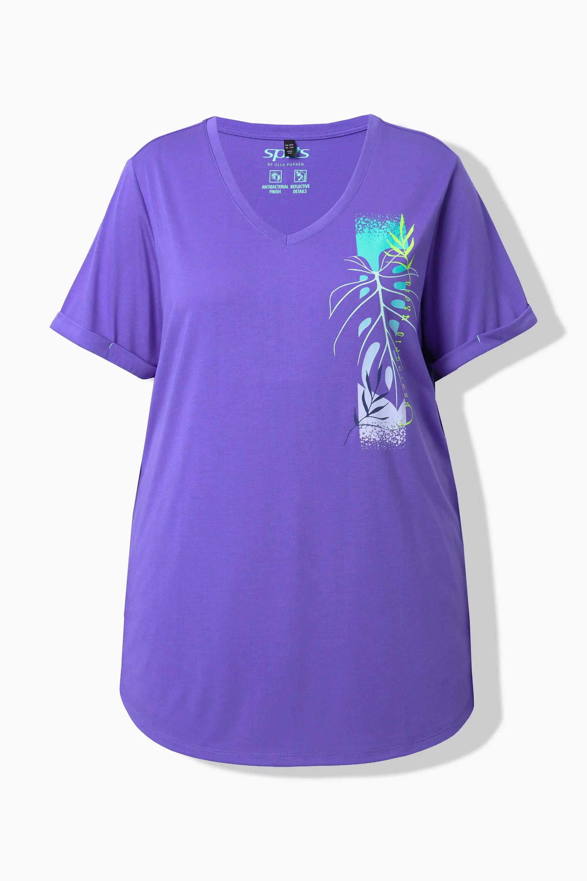 Dames Functioneel shirt antibacterieel V-hals korte mouwen 12/13