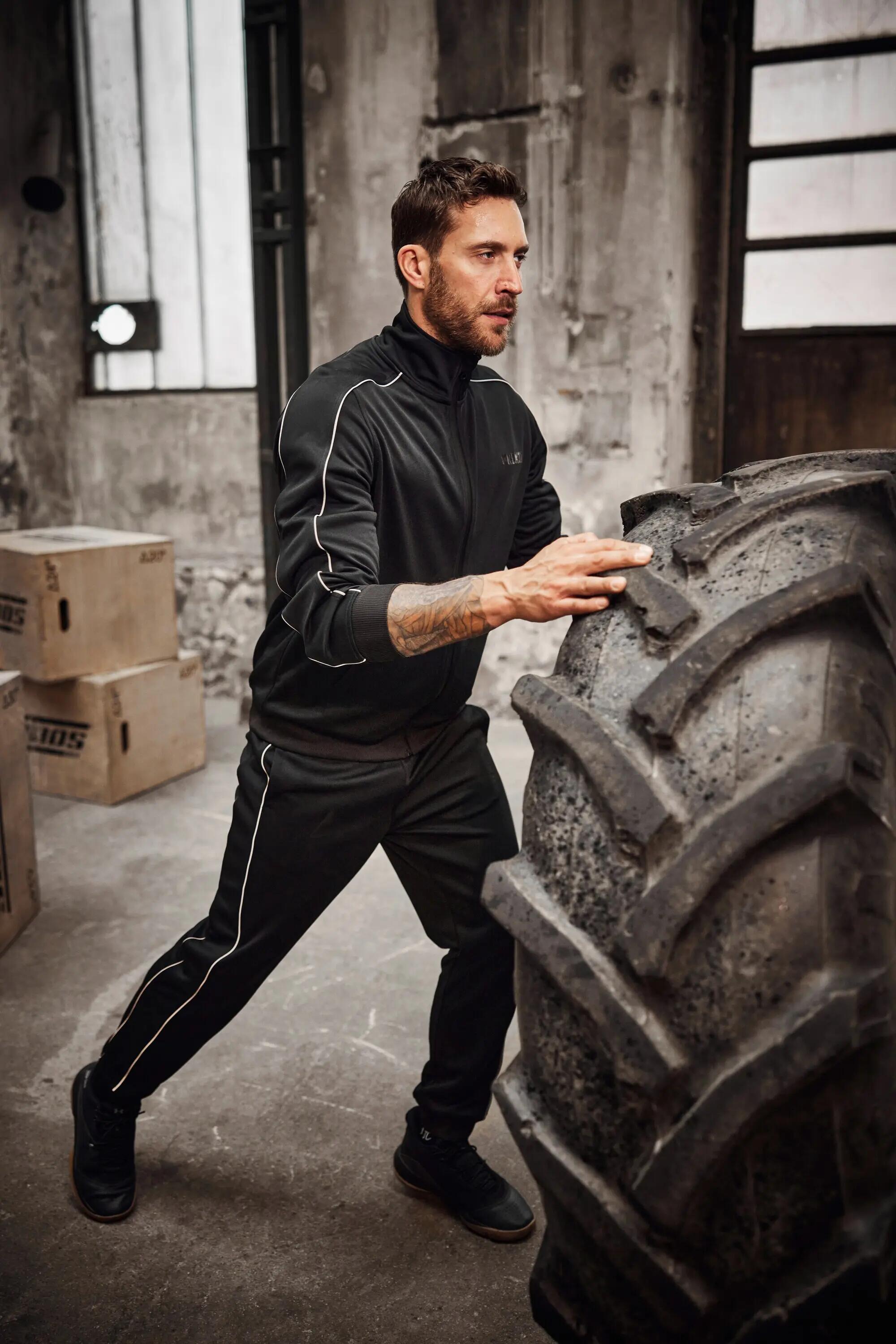Heren Sweatjack fitness opstaande kraag QuickDry 13/13