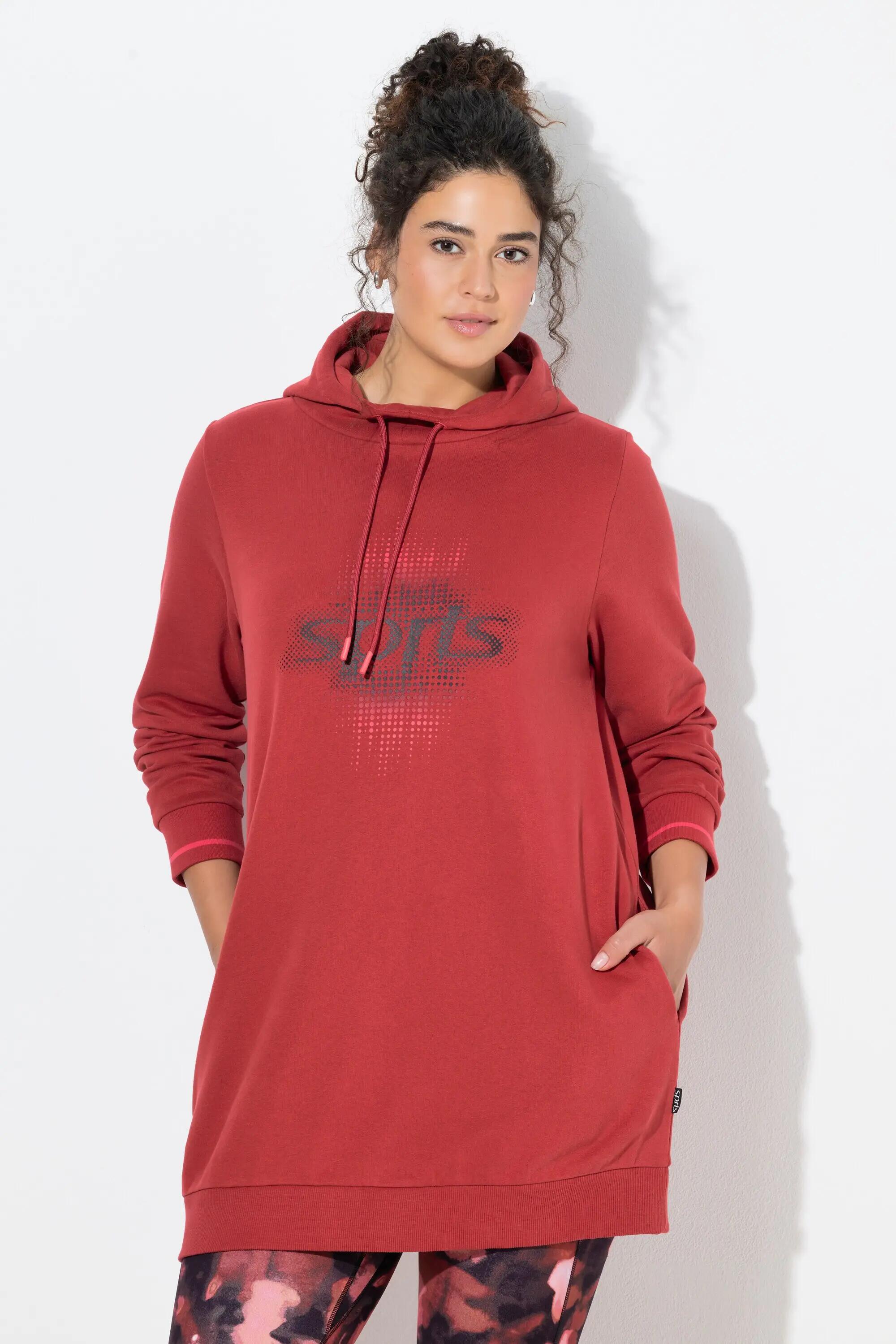 Femme Sweat-shirt long à capuche coupe oversize et manches longues 12/13