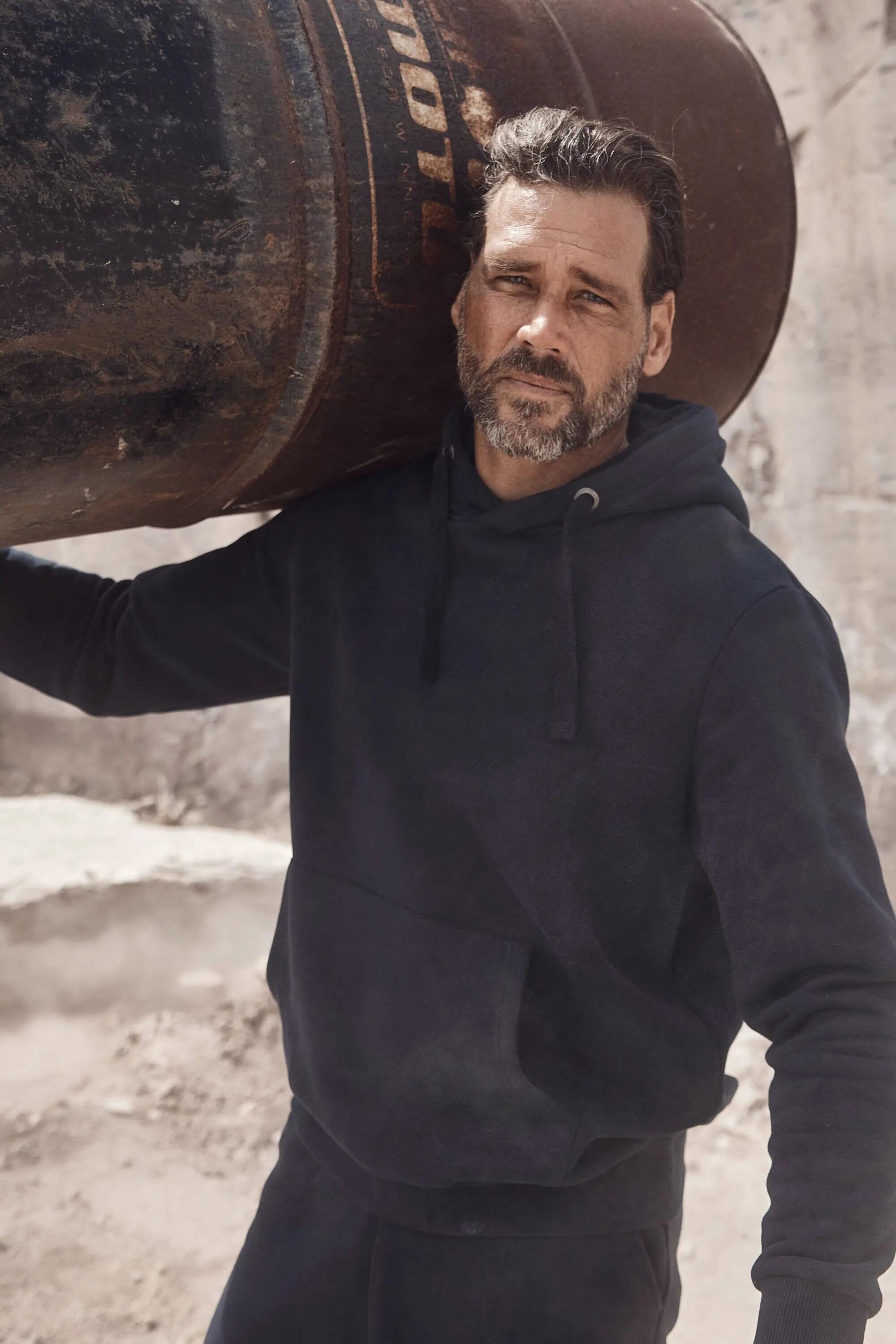 Hommes Sweat-shirt à capuche collection Homewear poche kangourou 9/9