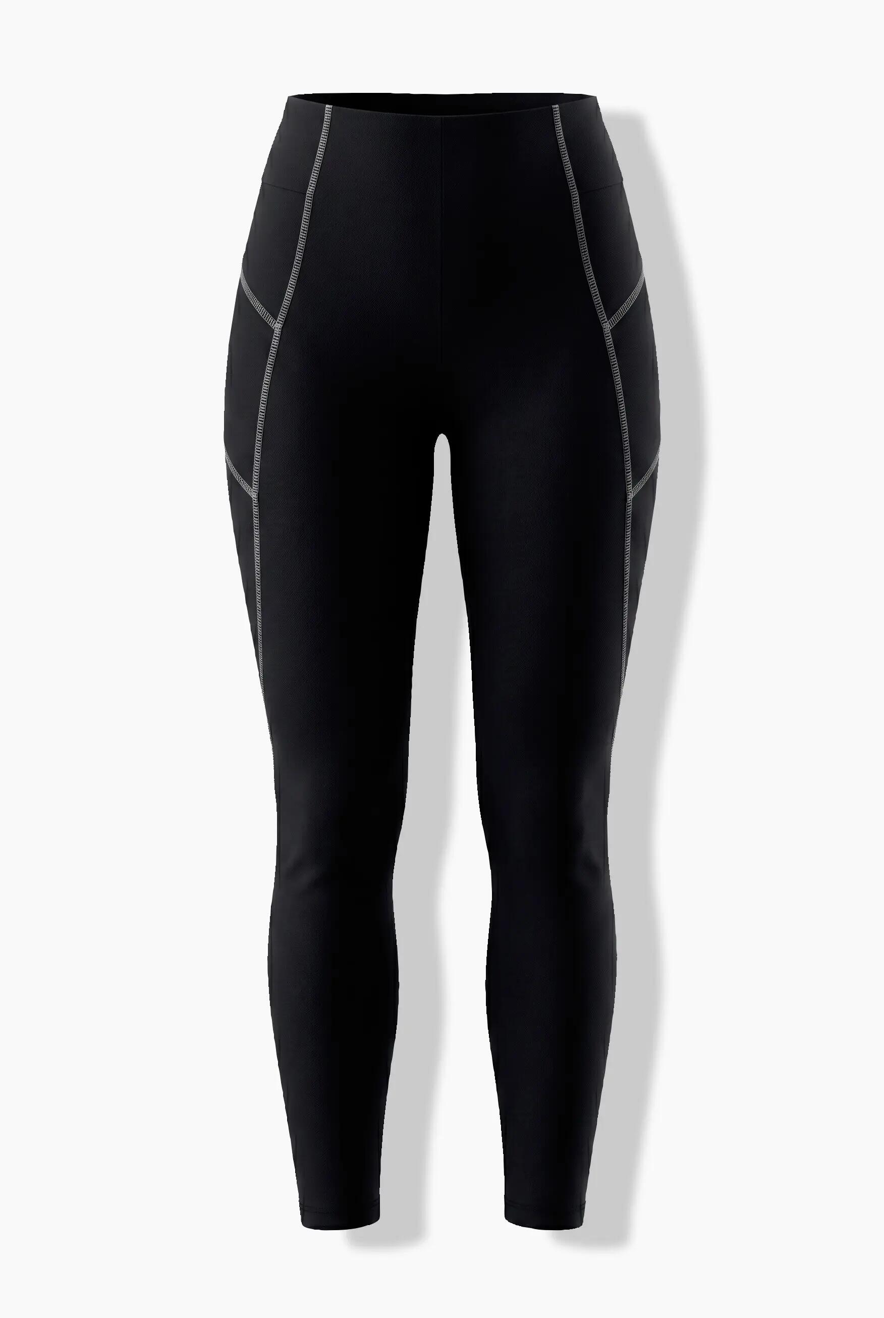Dames Sportlegging reflecterende banden mesh zakken gerecycled 11/11
