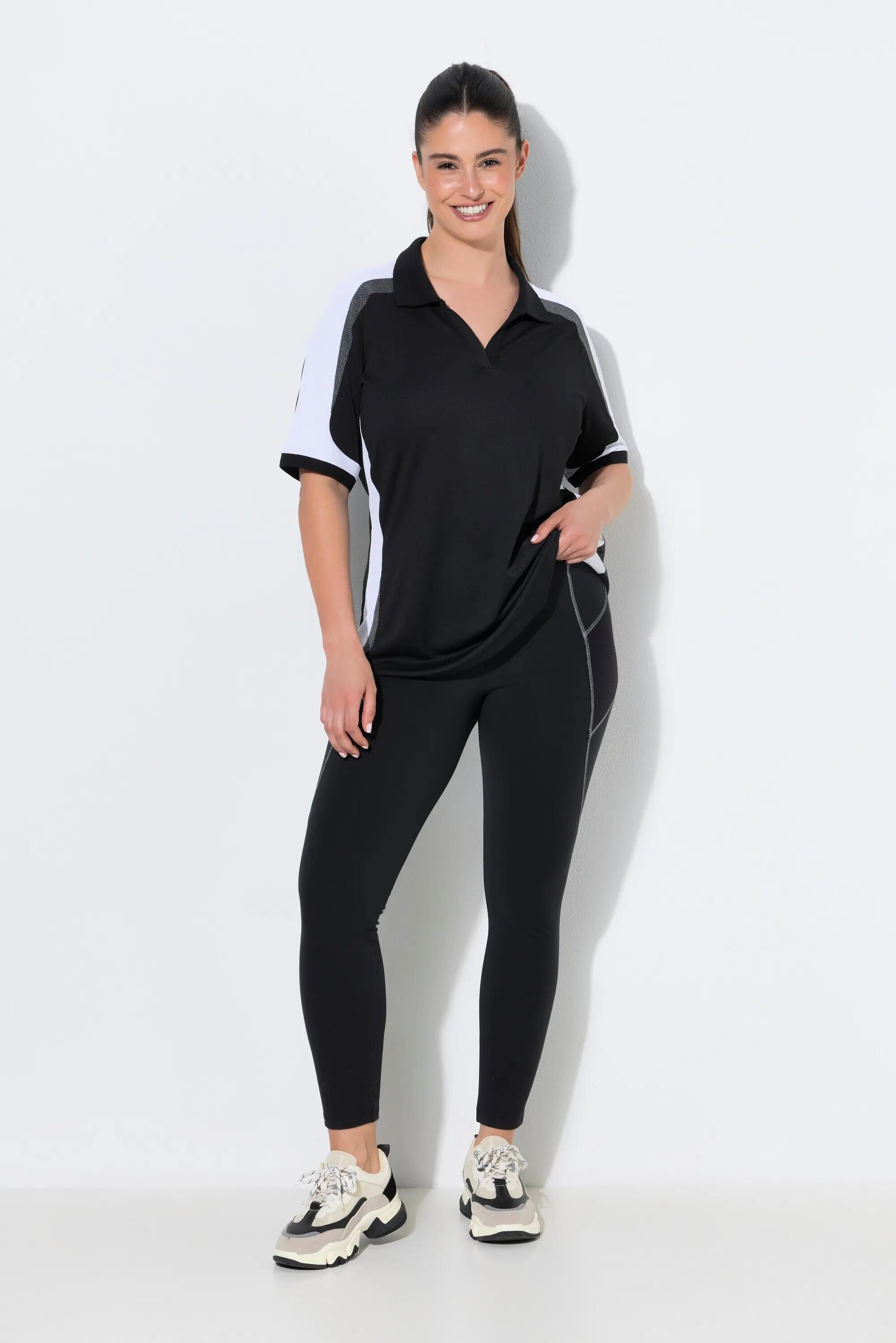 Dames Sportlegging reflecterende banden mesh zakken gerecycled 10/11