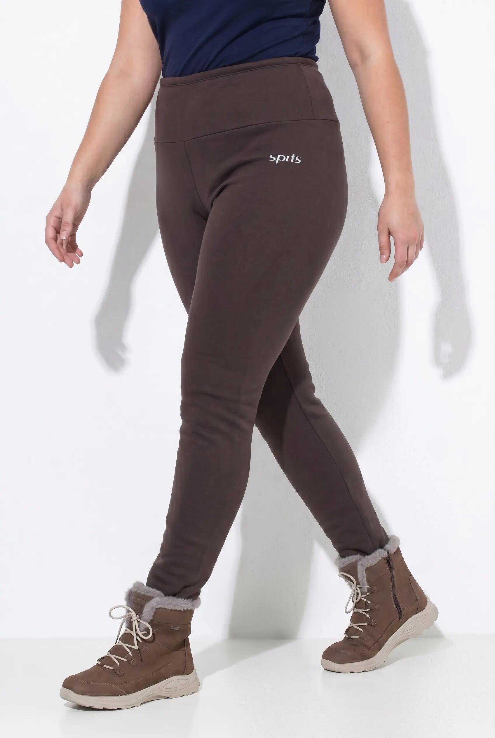Dames Leggings voering van geweven bont extra warm hoge taille 11/13