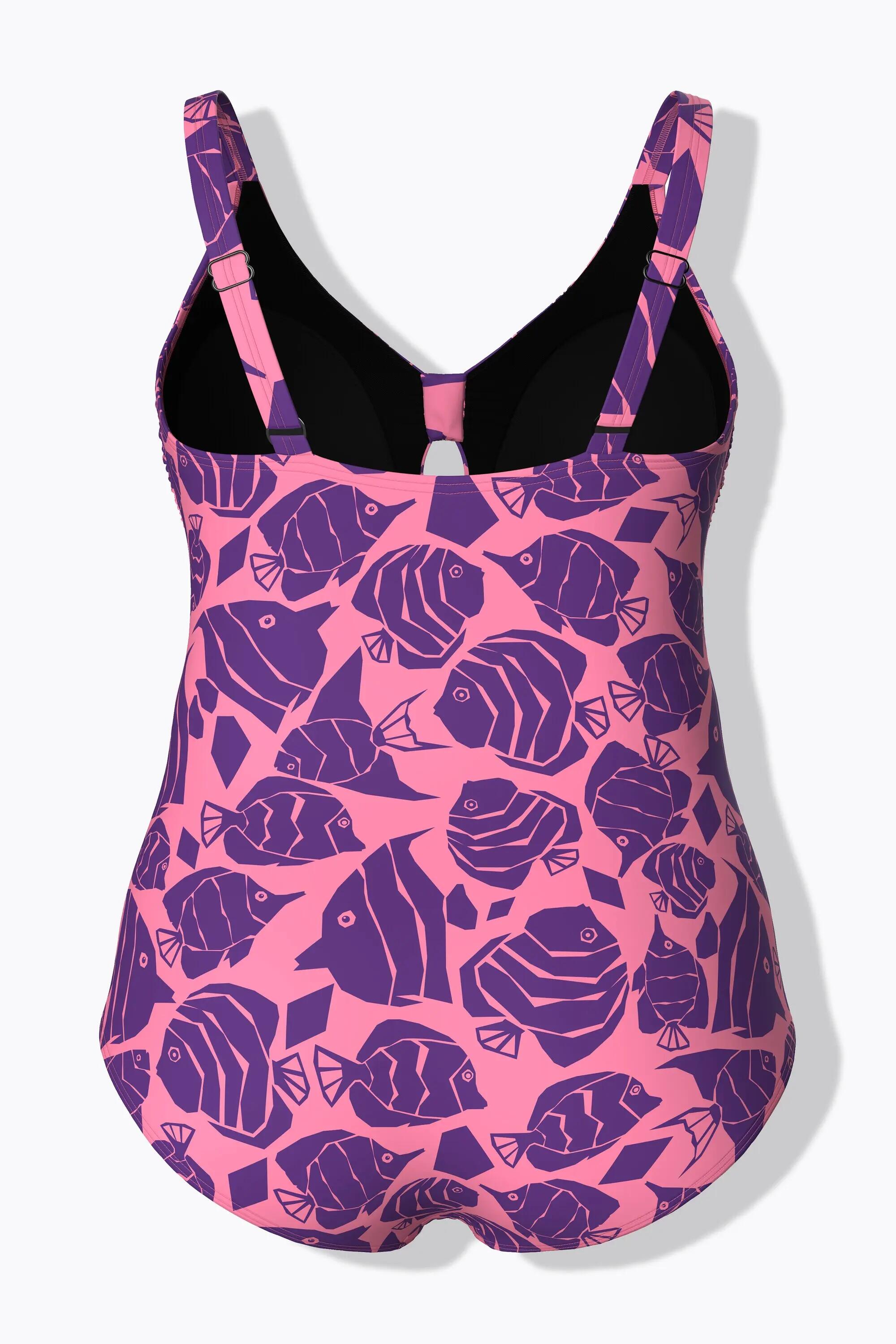 Dames Badpak vissen zachte cups gerecycled 2/13