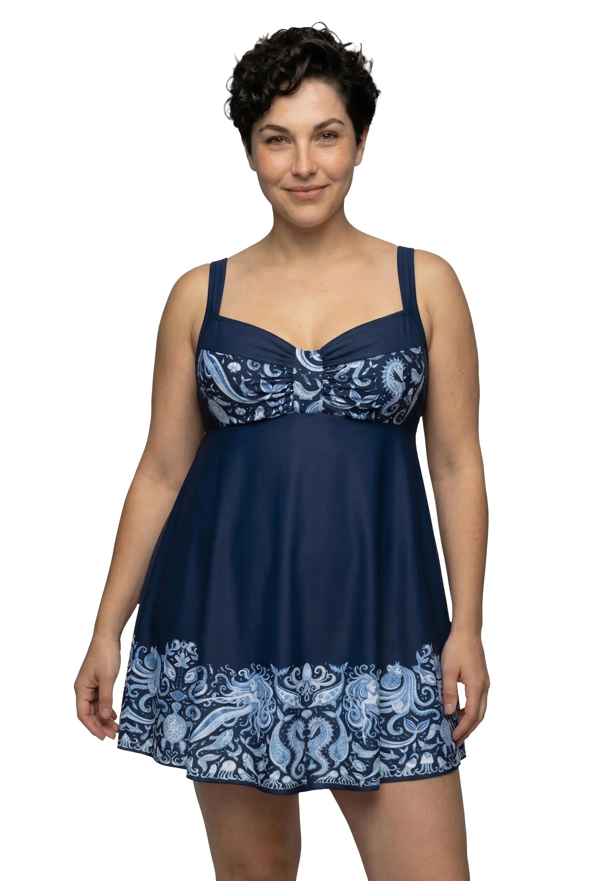 Dames Badjurk zeemeermin zachte cups gerecycled 2/13