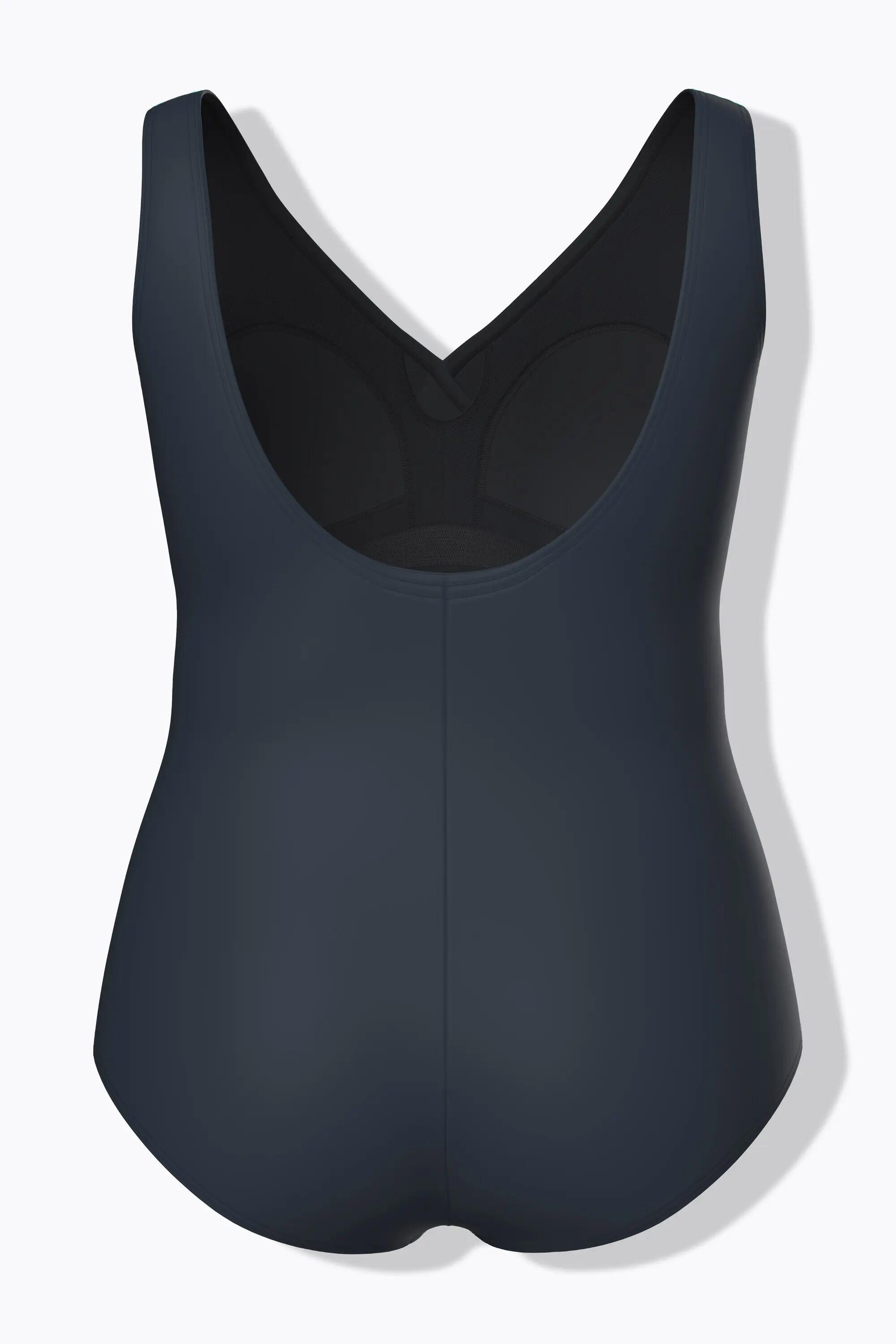 Damen Badeanzug Farbverlauf Softcups drapiert 6/14