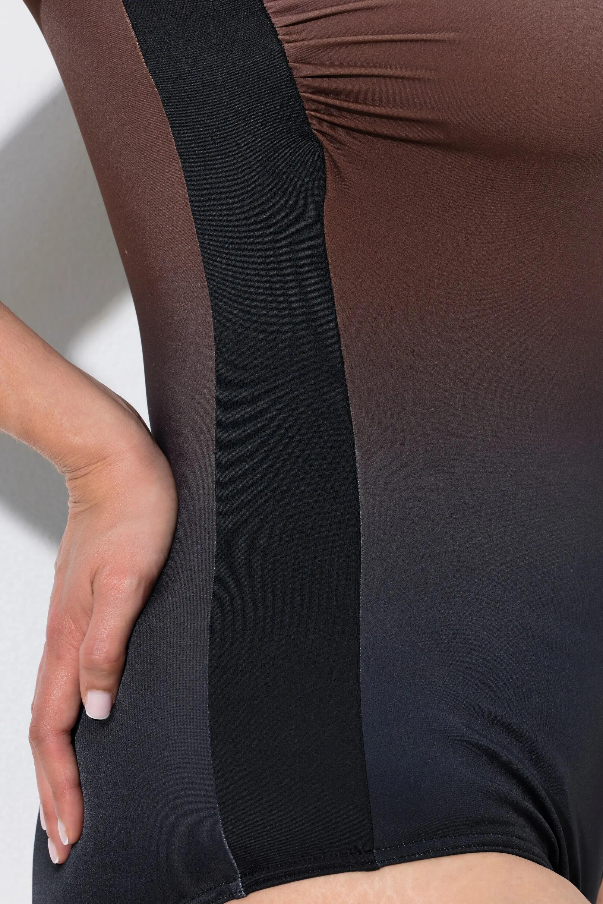 Damen Badeanzug ohne Softcups Herzausschnitt Zipper 10/13