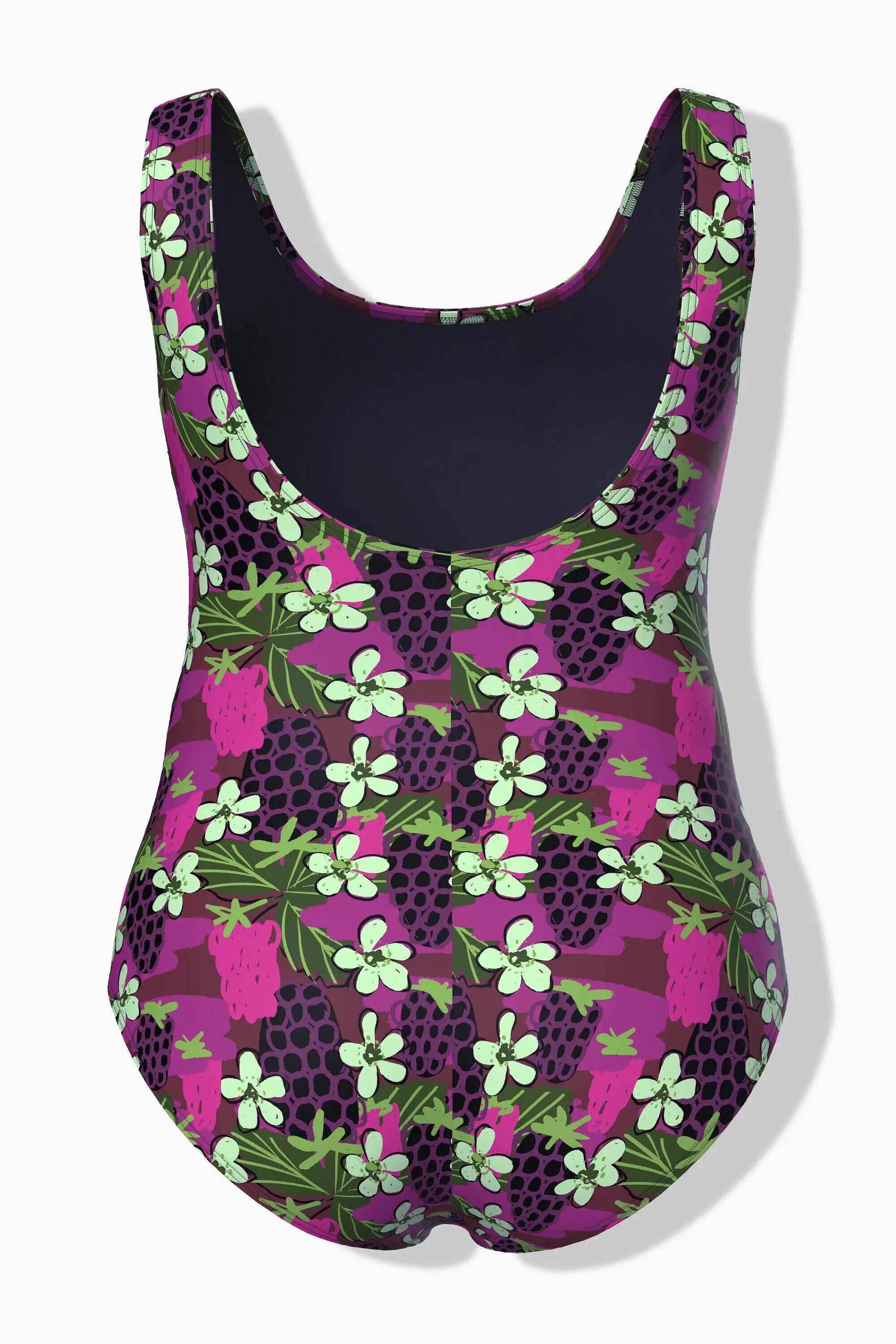 Femme Maillot de bain à fleurs décolleté rond sans bonnets souples 13/13