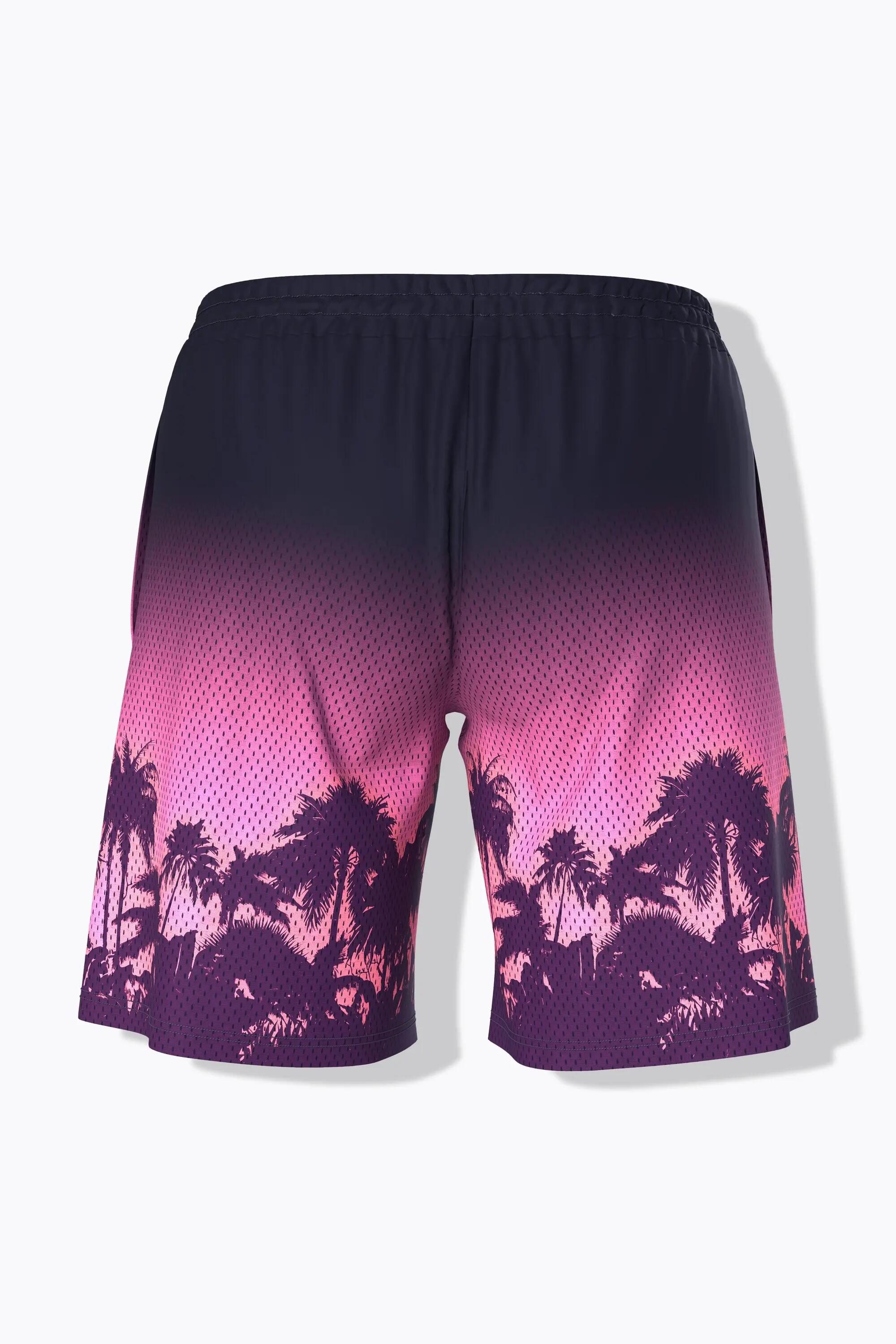 Damen Aktiv-Shorts Mesh Palmen weites Bein Elastikbund 2/13