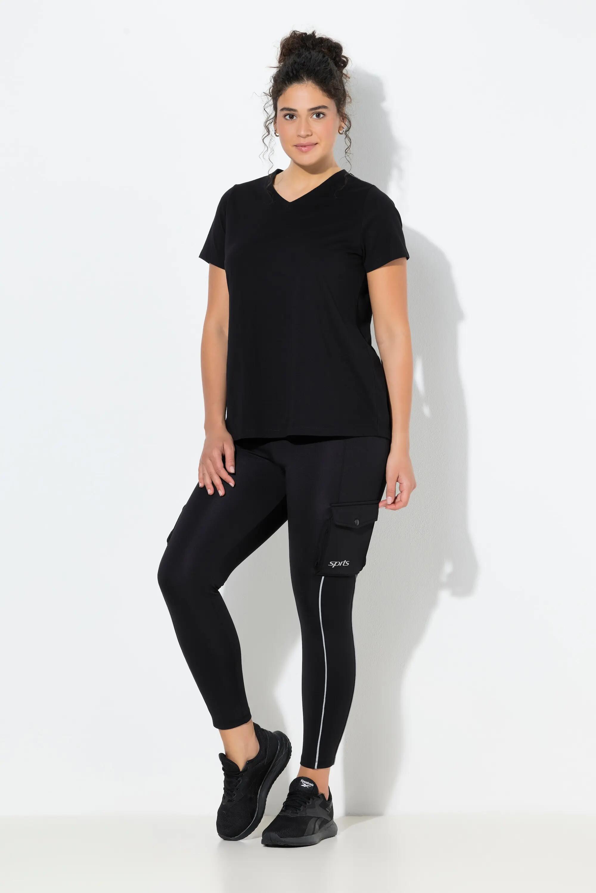 Damen Sport-Leggings Cargotaschen Powerstretch Reflektor 3/13