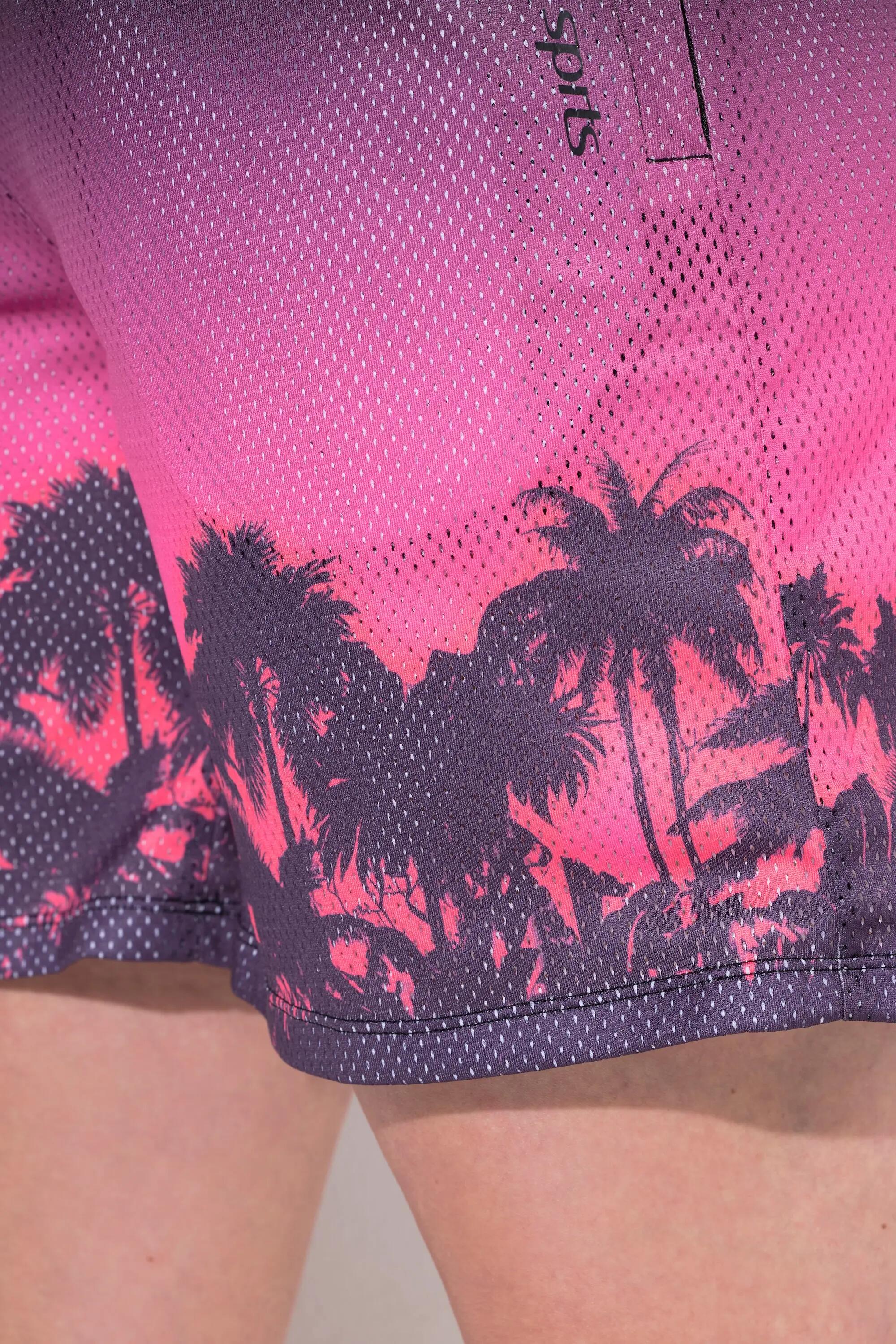 Damen Aktiv-Shorts Mesh Palmen weites Bein Elastikbund 11/13