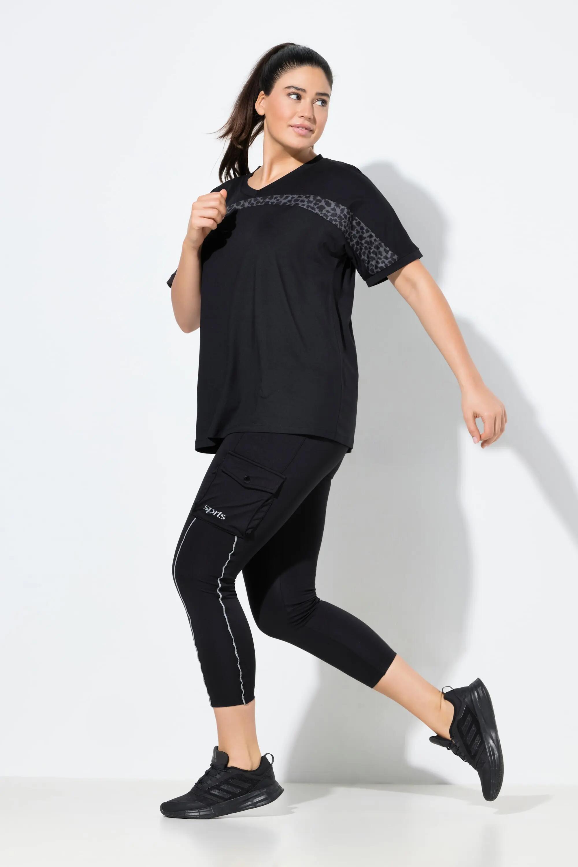 Damen Sport-Leggings Cargotaschen Powerstretch Reflektor 2/13