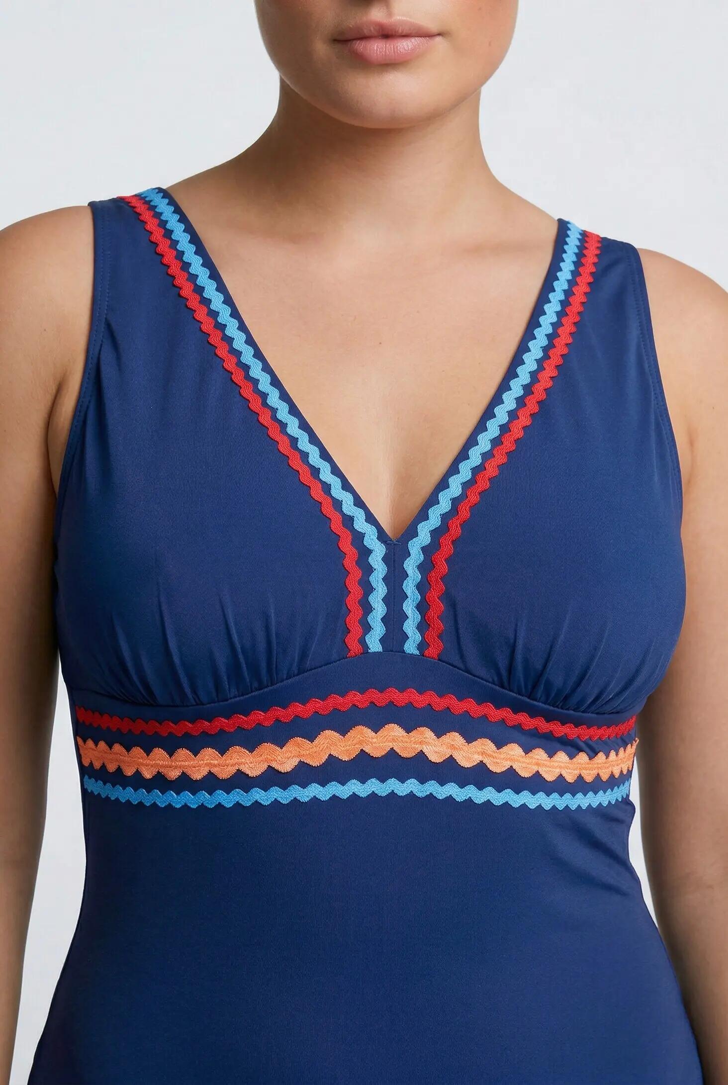Damen Badeanzug Wellenborte Softcups recycelt 10/13