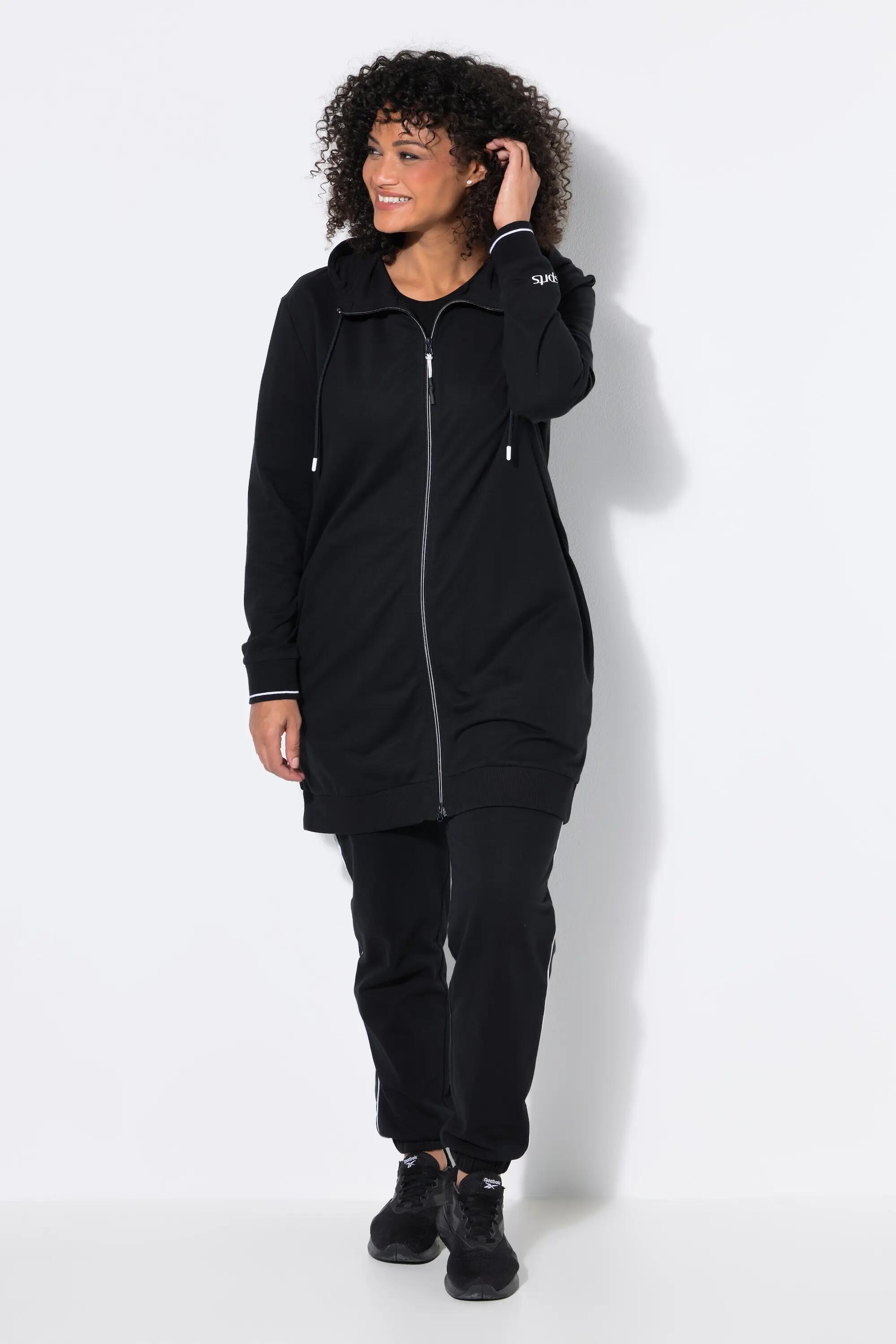 Dames Sweatvest sierpaspel oversized capuchon 2-wegrits 12/13