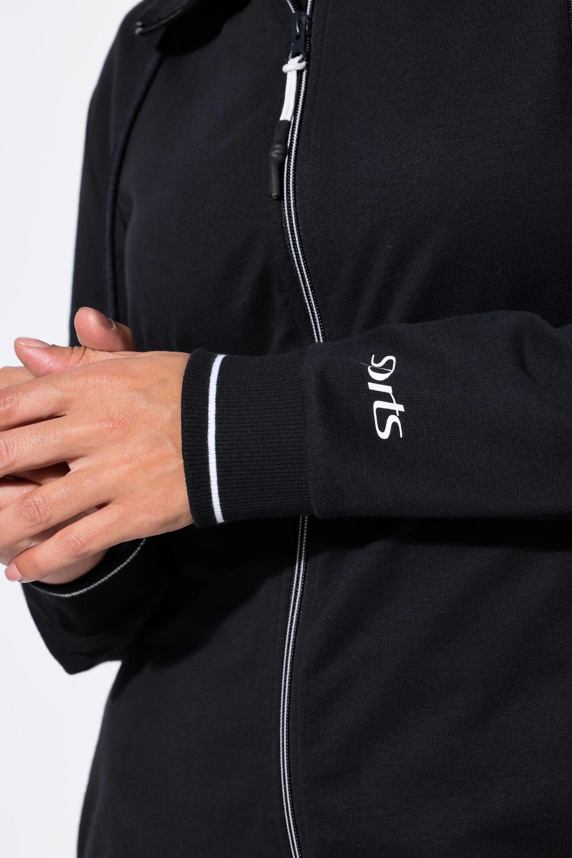 Dames Sweatvest sierpaspel oversized capuchon 2-wegrits 11/13