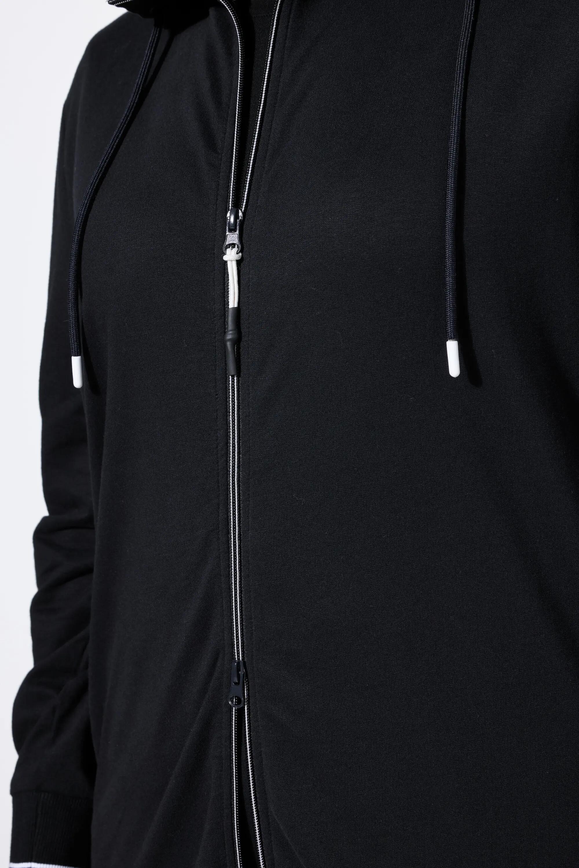 Dames Sweatvest sierpaspel oversized capuchon 2-wegrits 10/13
