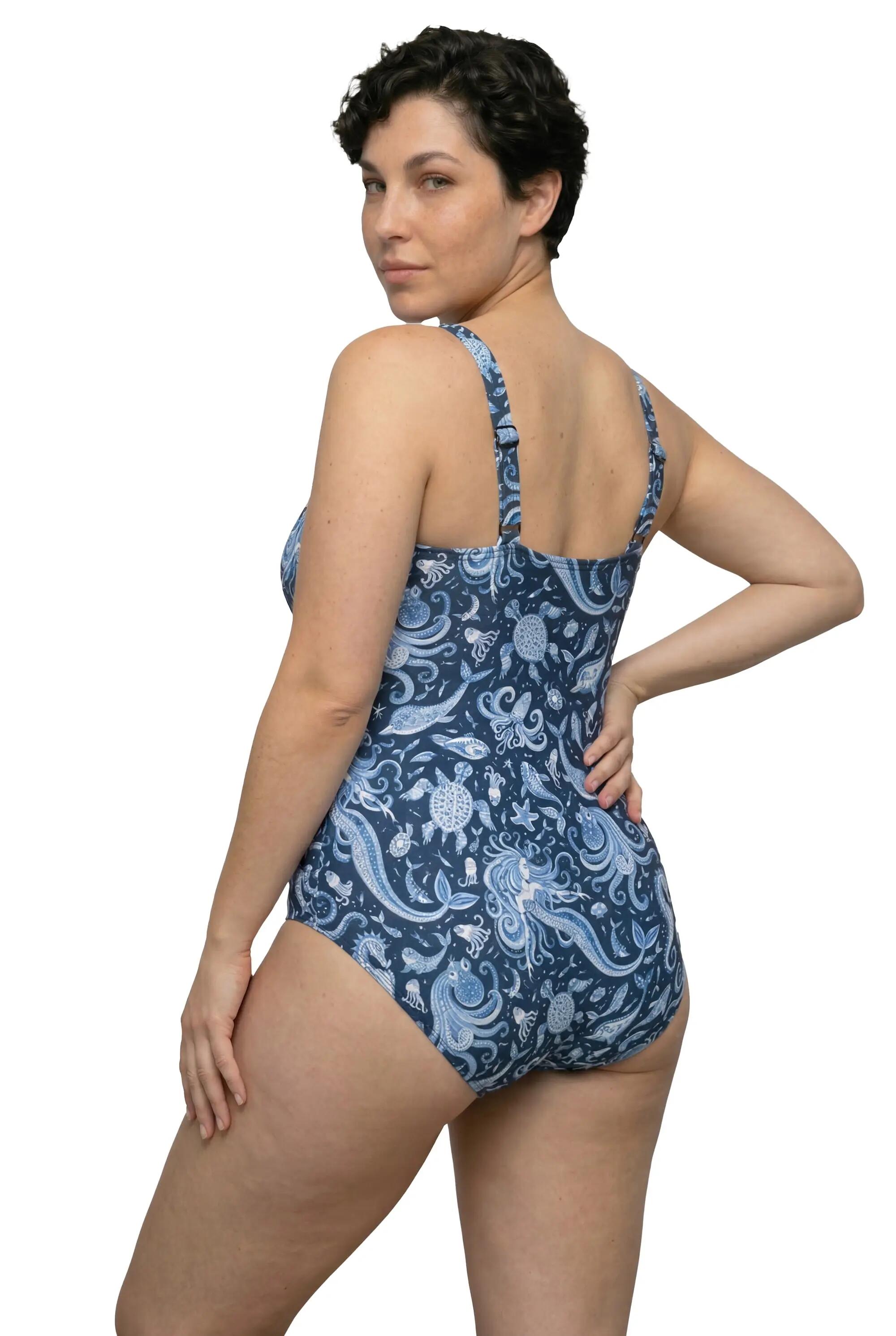 Damen Badeanzug Meerjungfrau Softcups recycelt 2/13