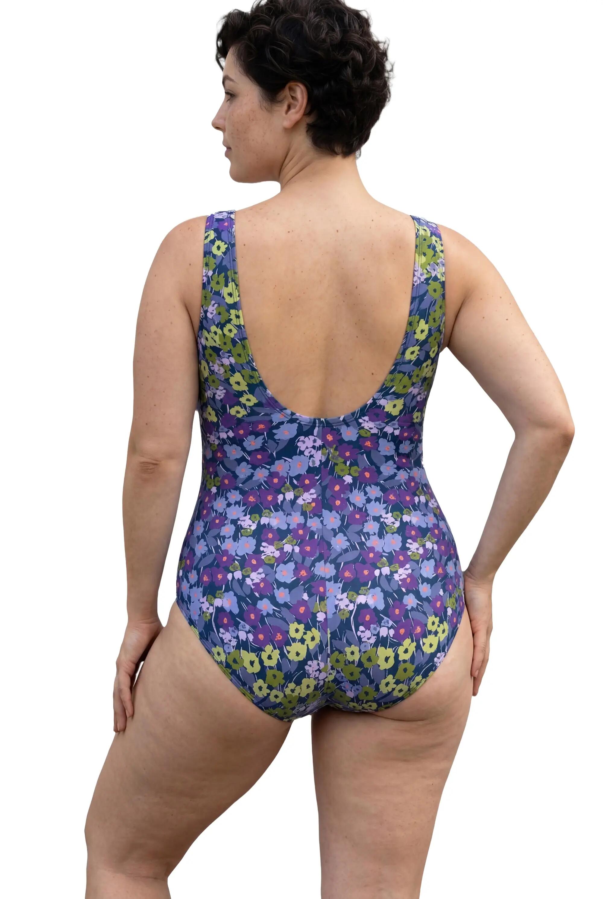 Damen Badeanzug Blüten Softcups Zierknoten recycelt 3/13
