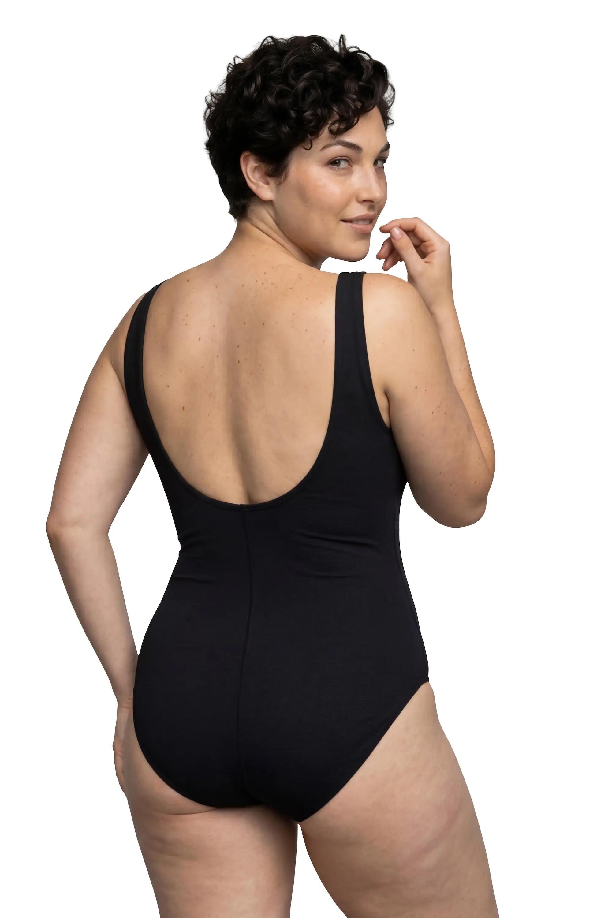 Femme Maillot de bain à dégradé de couleurs drapé et bonnets souples 3/13