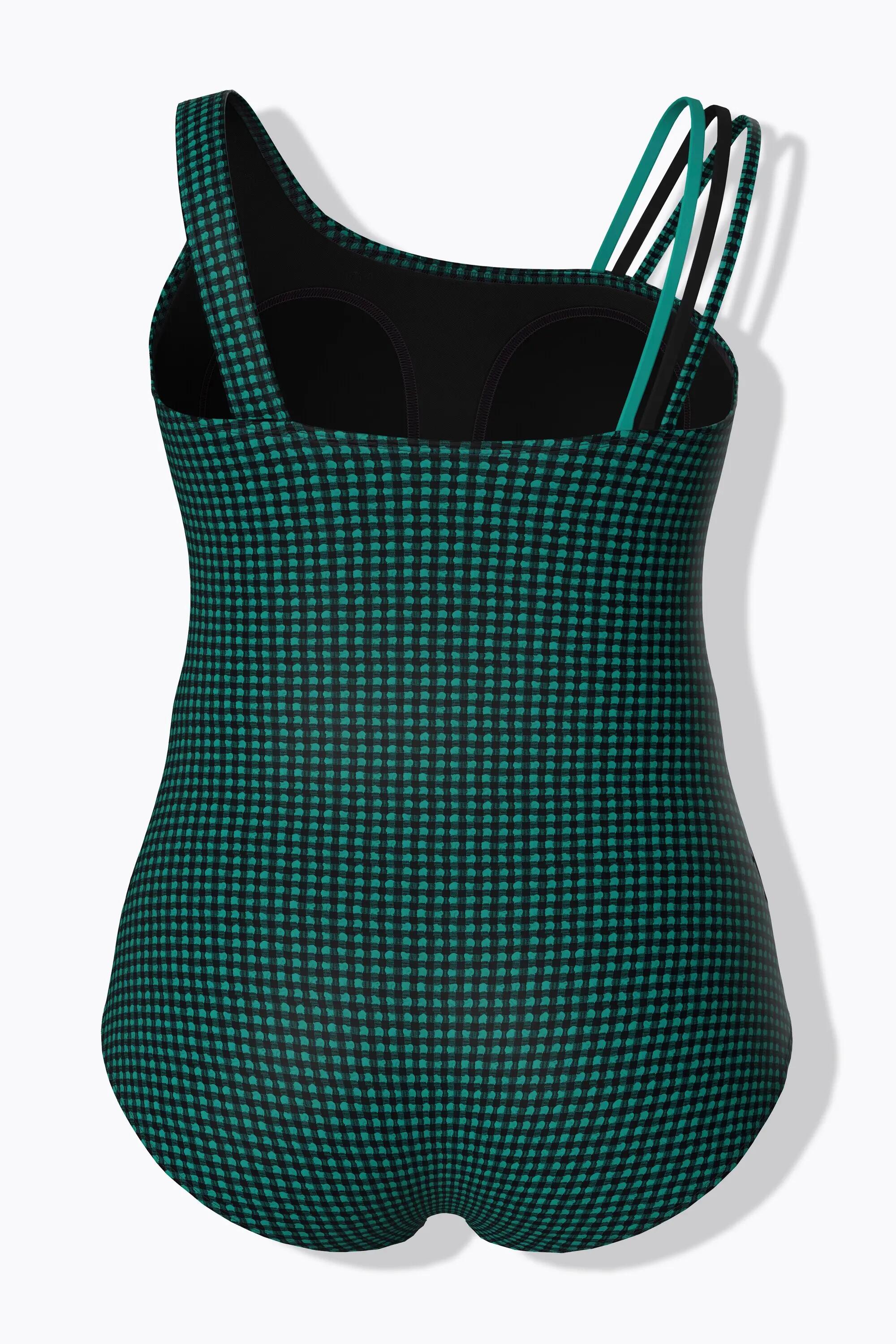 Femme Maillot de bain avec bonnets souples tissu texturé à carreaux 12/13