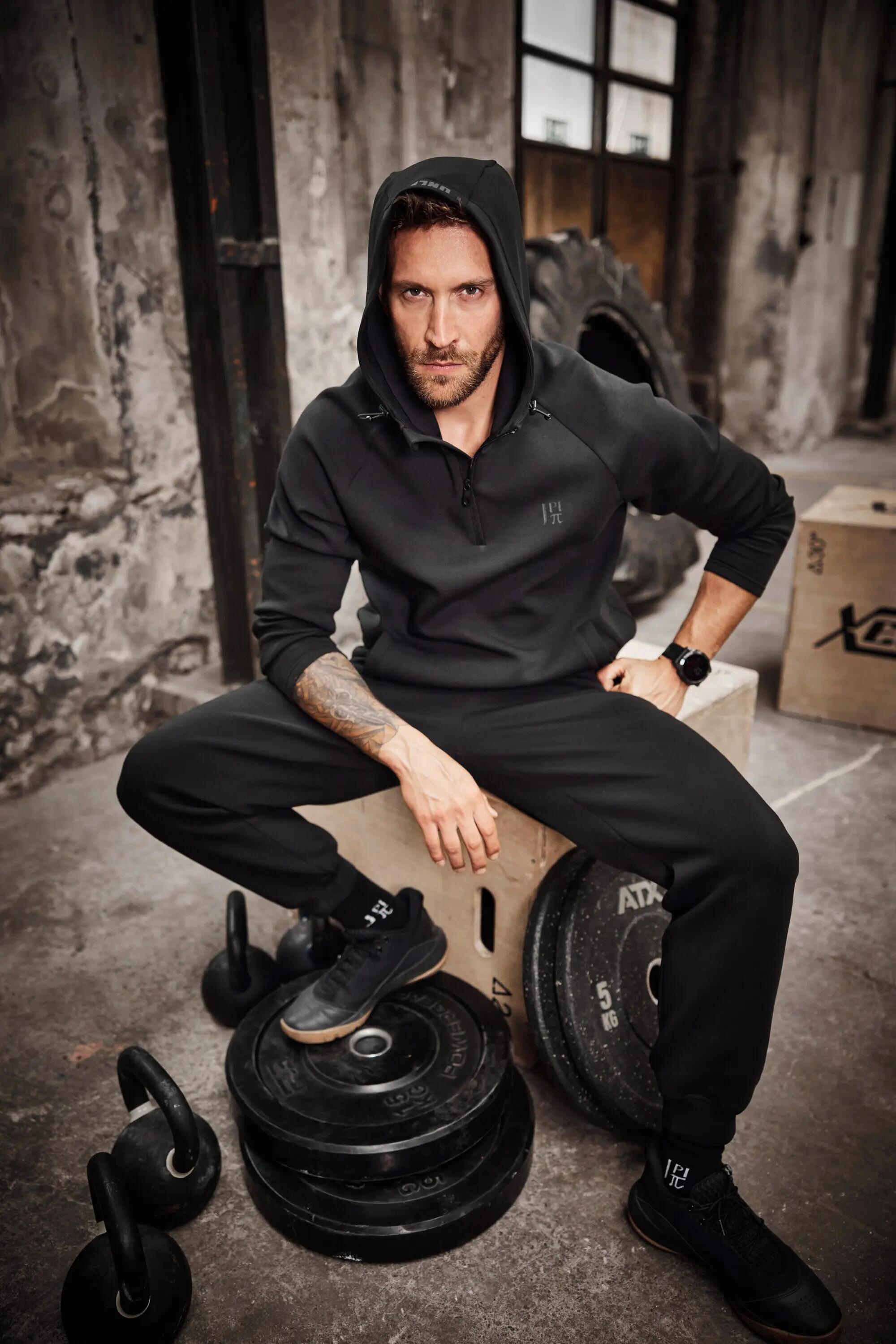 Herren Sweat-Troyer Fitness Kapuze Zippkragen 11/11