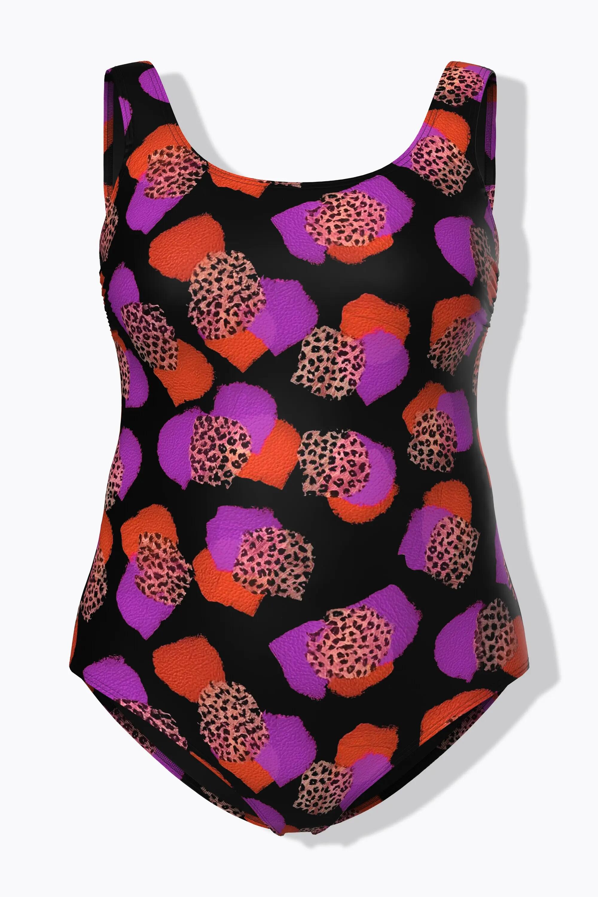 Femme Maillot de bain à motif léopard sans coques souples encolure ronde 12/13
