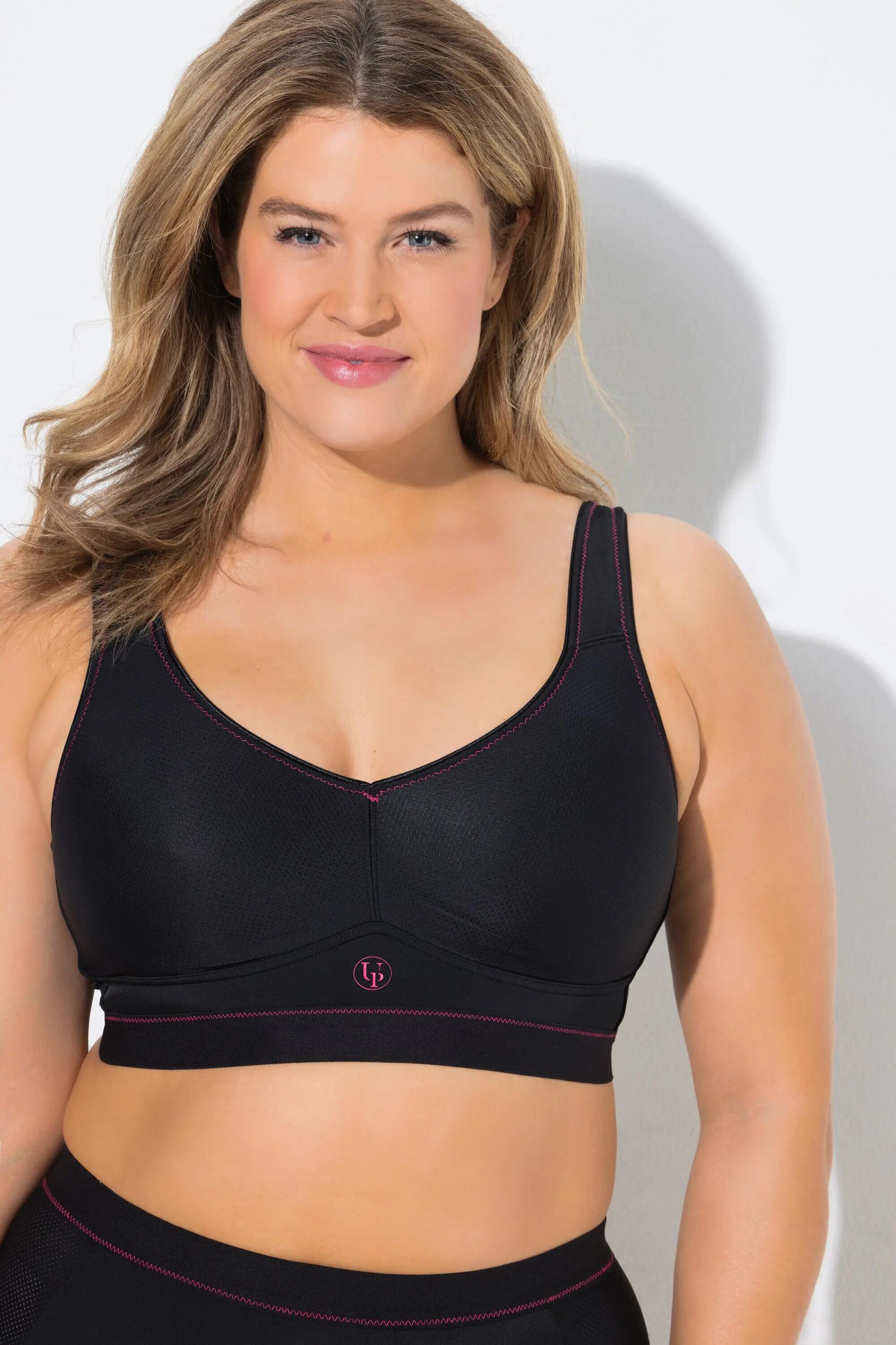 Damen Sport-BH Ziernähte ohne Softcups bügellos Cup B - F 10/13