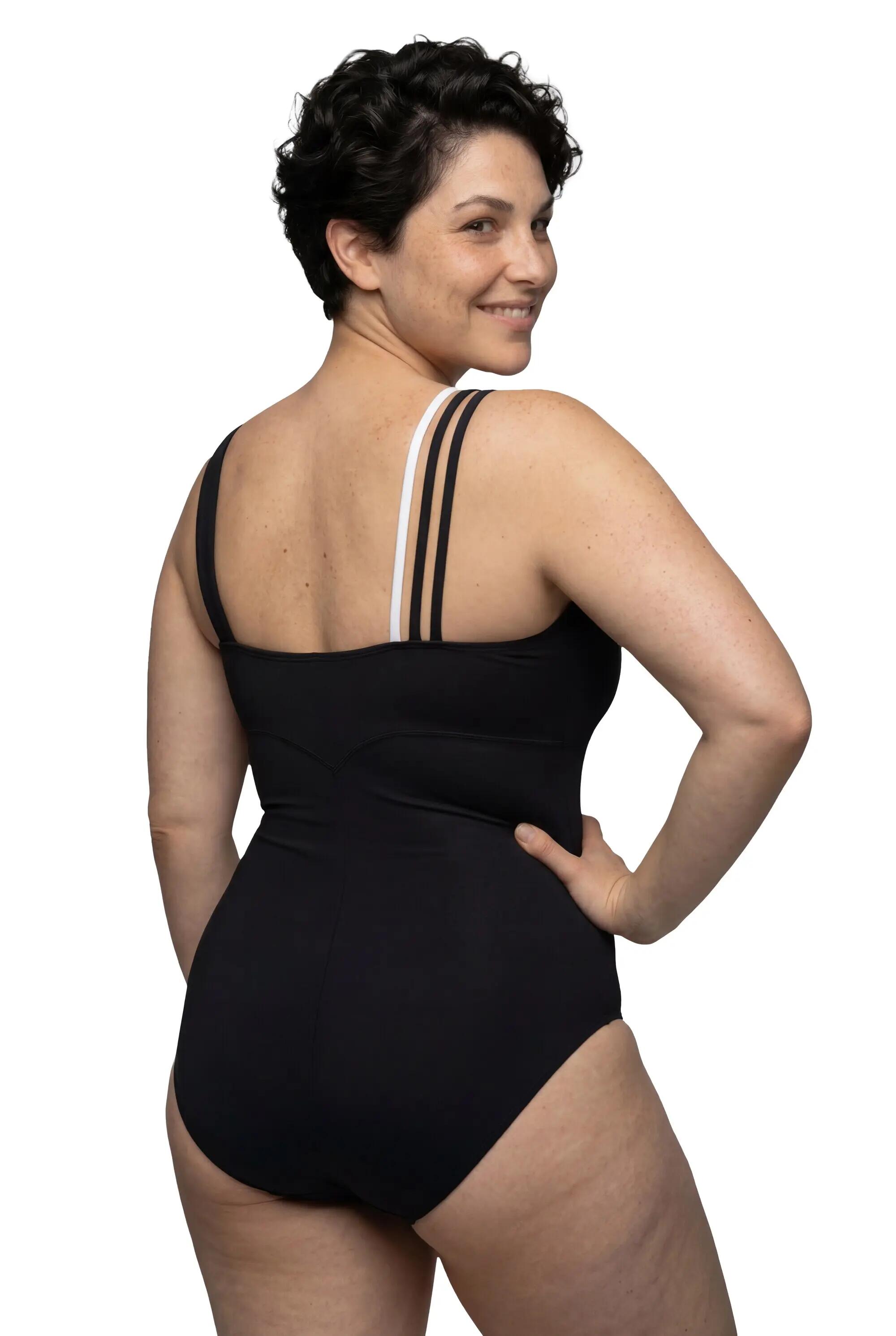 Femme Maillot de bain à fleurs avec bonnets souples et décolleté rond 3/13