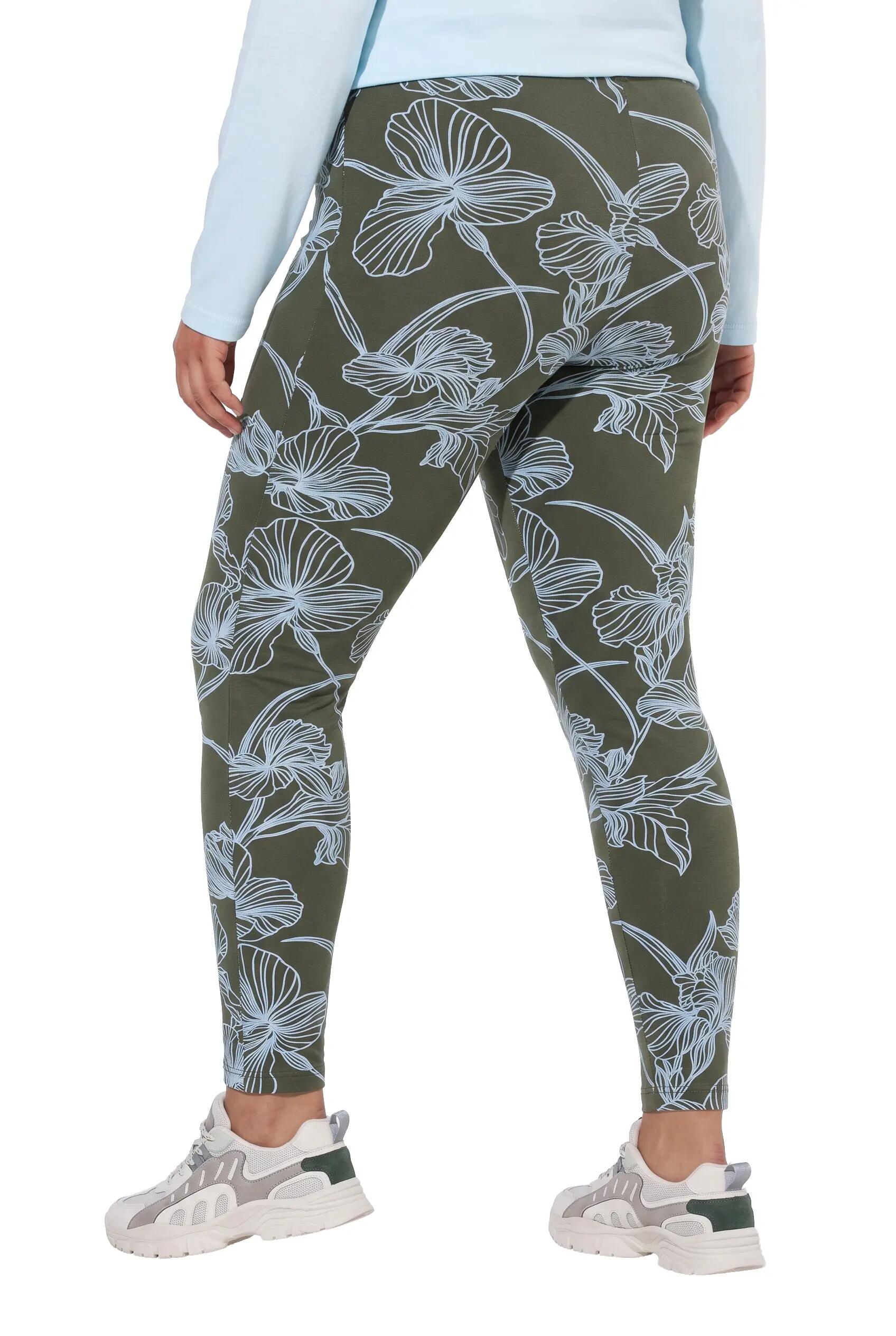 Damen Leggings Blüten Slim Elastikbund 7/13