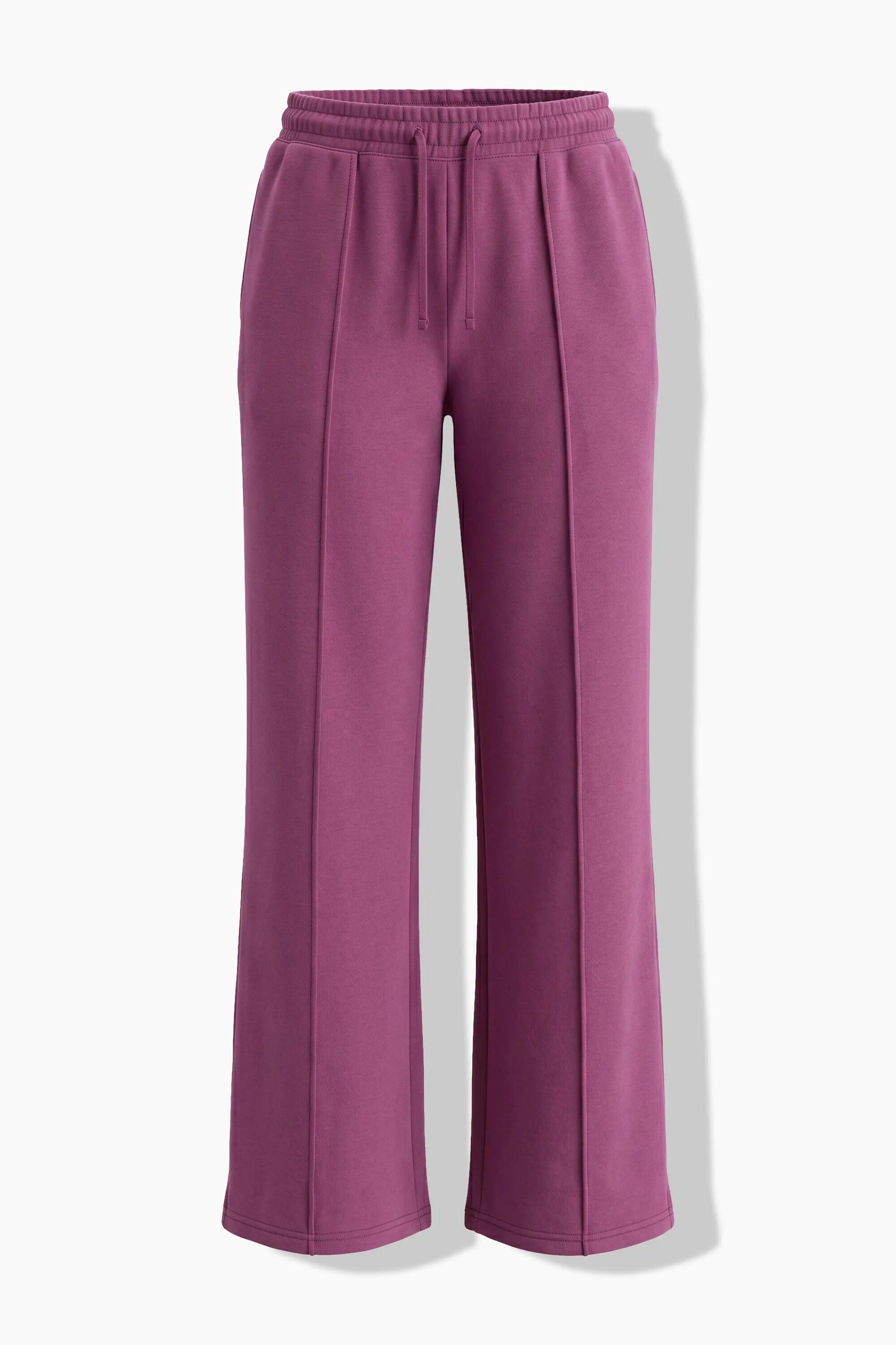 Femme Pantalon de jogging large à taille élastique et passepoil 11/11