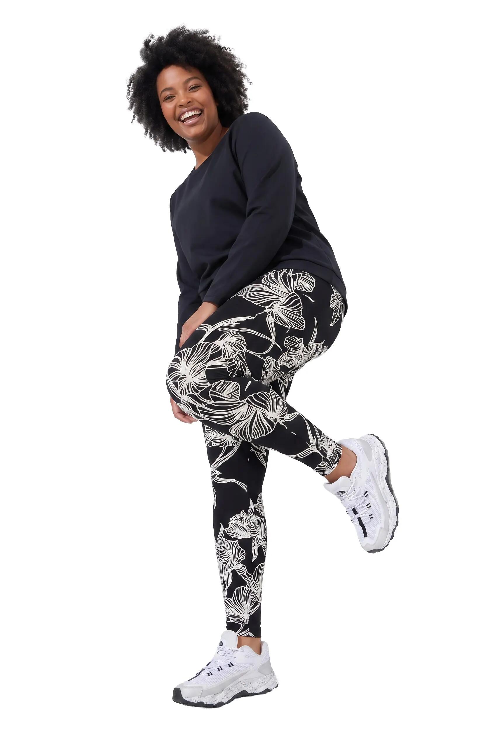 Dames Legging bloemen slim fit elastische tailleband 6/13