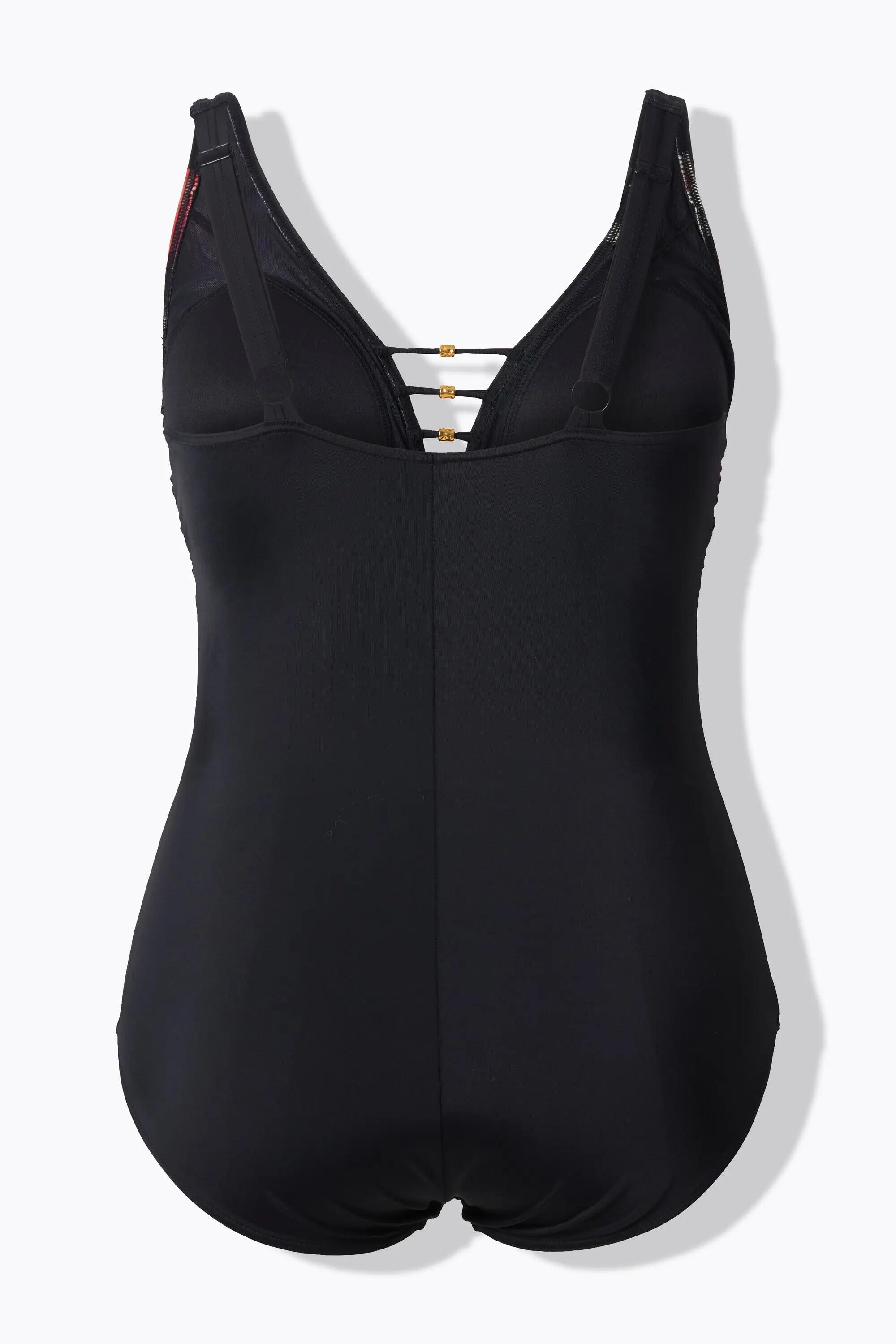 Femme Maillot de bain à bonnets souples cordons fantaisie et motif fleurs 2/13