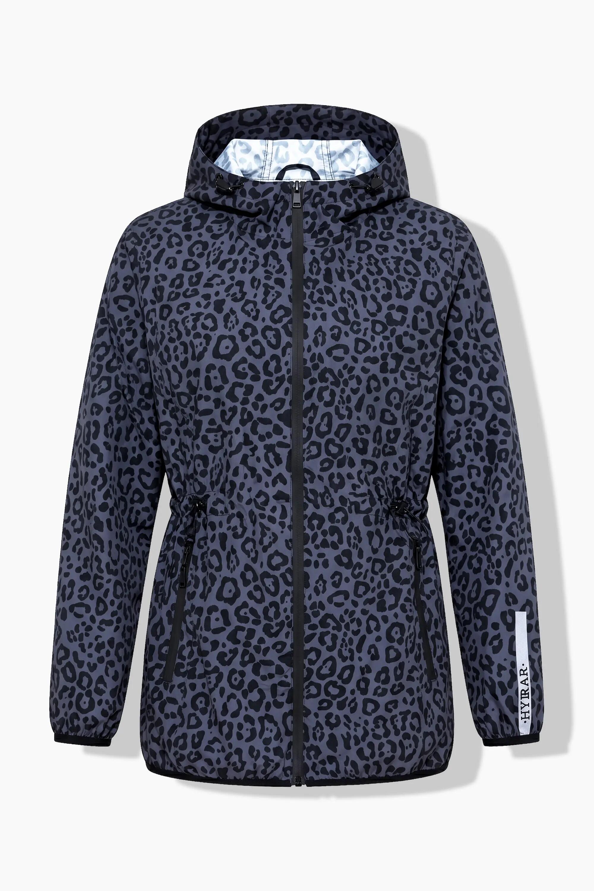 Dames Regenjas luipaardmotief waterdicht capuchon klep 2/13