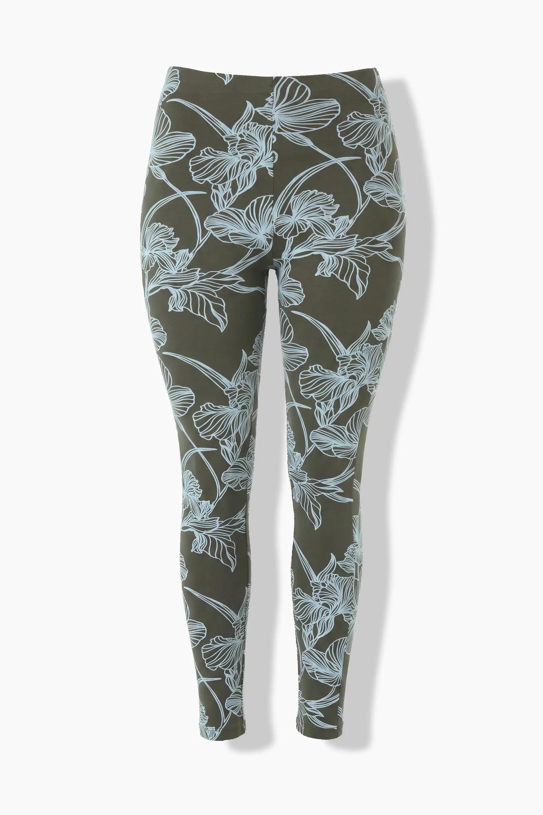 Damen Leggings Blüten Slim Elastikbund 5/13