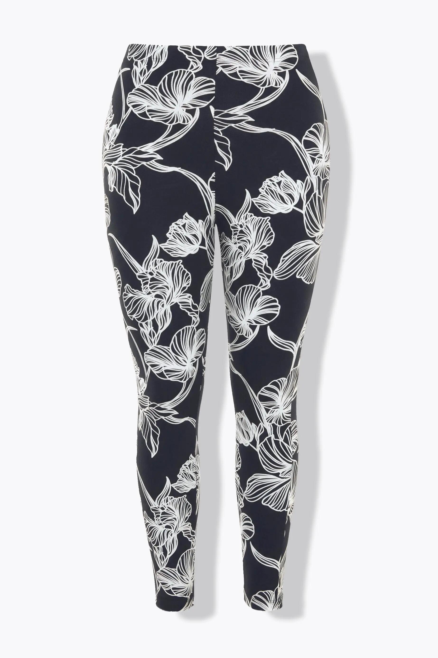 Dames Legging bloemen slim fit elastische tailleband 5/13
