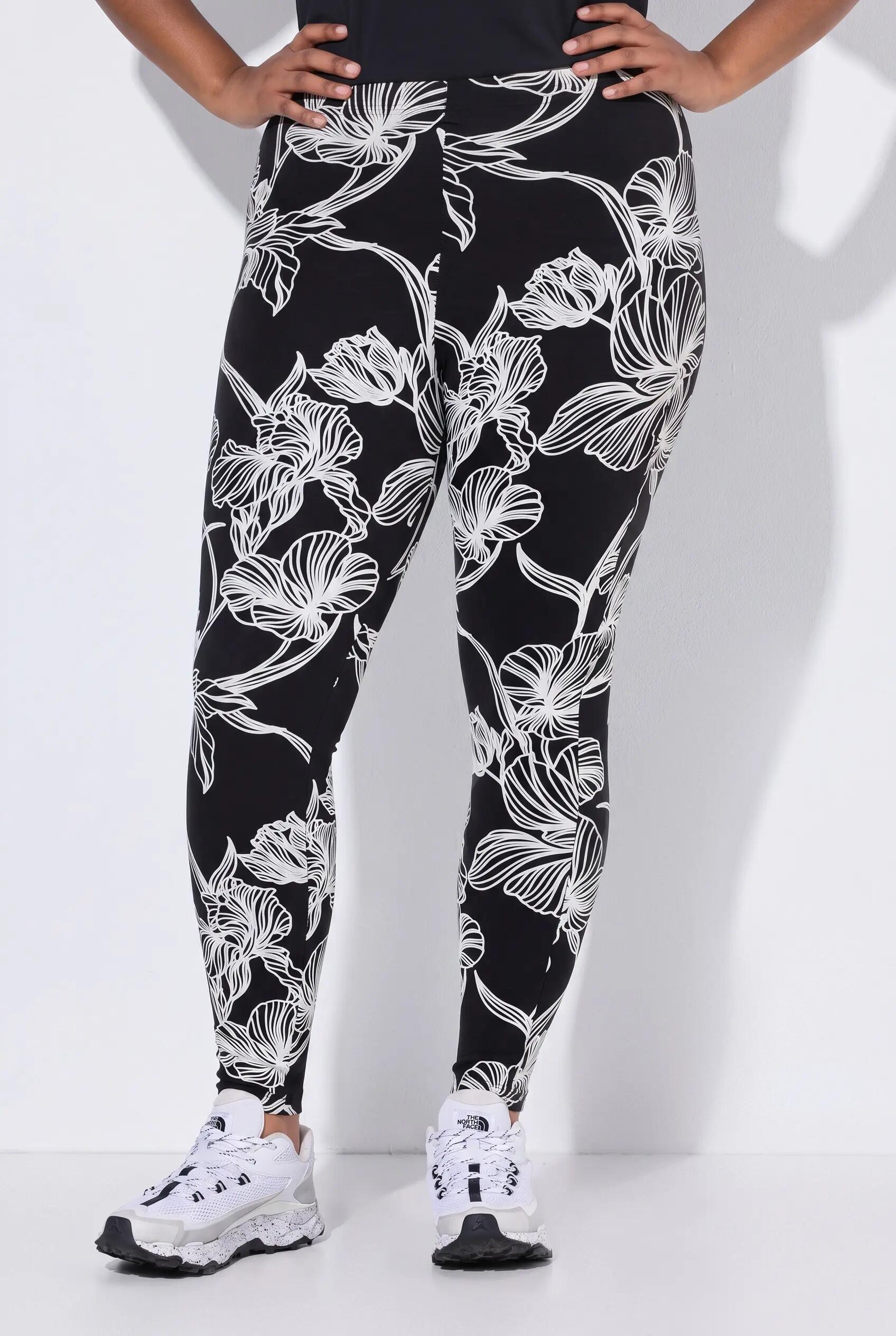 Dames Legging bloemen slim fit elastische tailleband 4/13