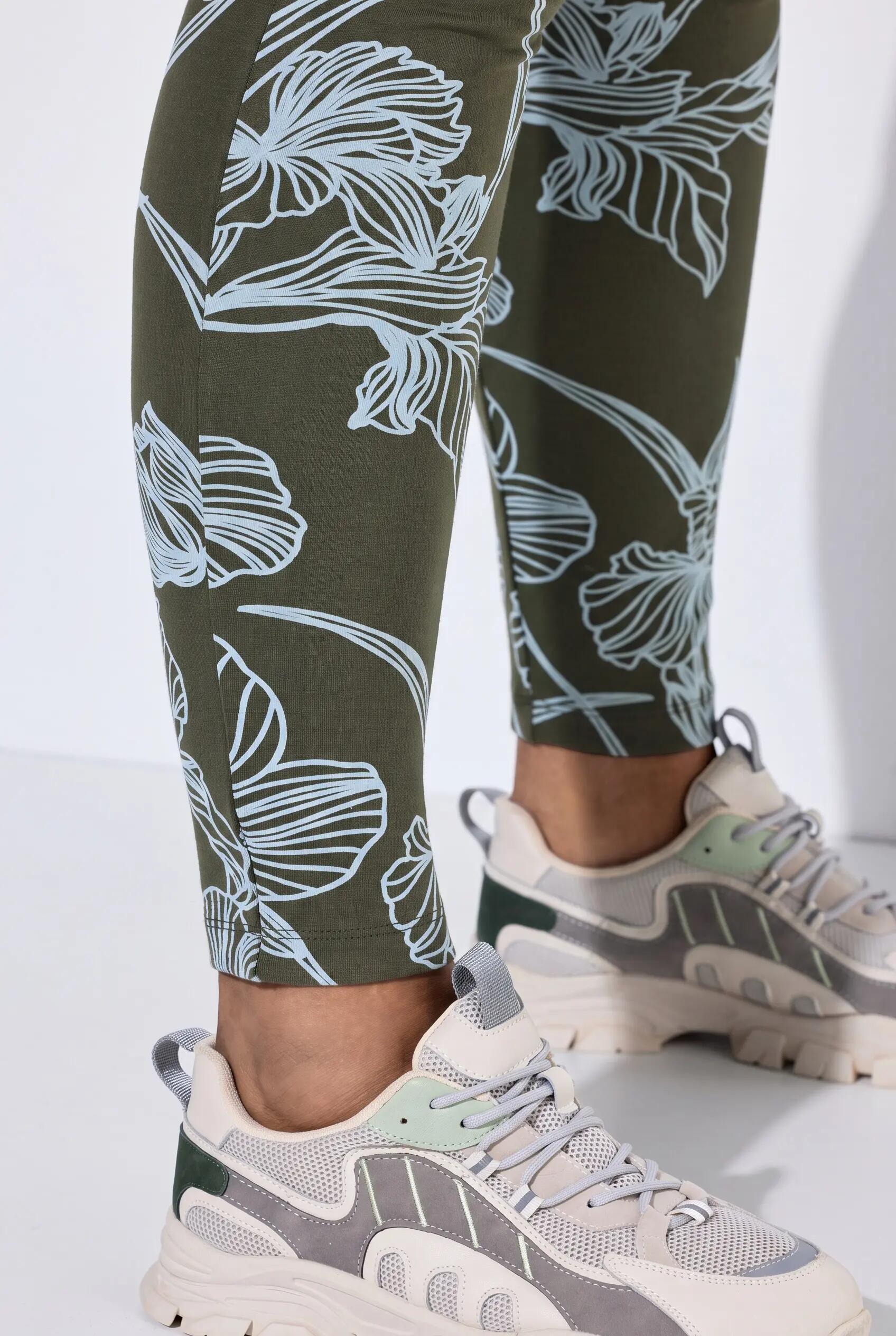 Damen Leggings Blüten Slim Elastikbund 3/13