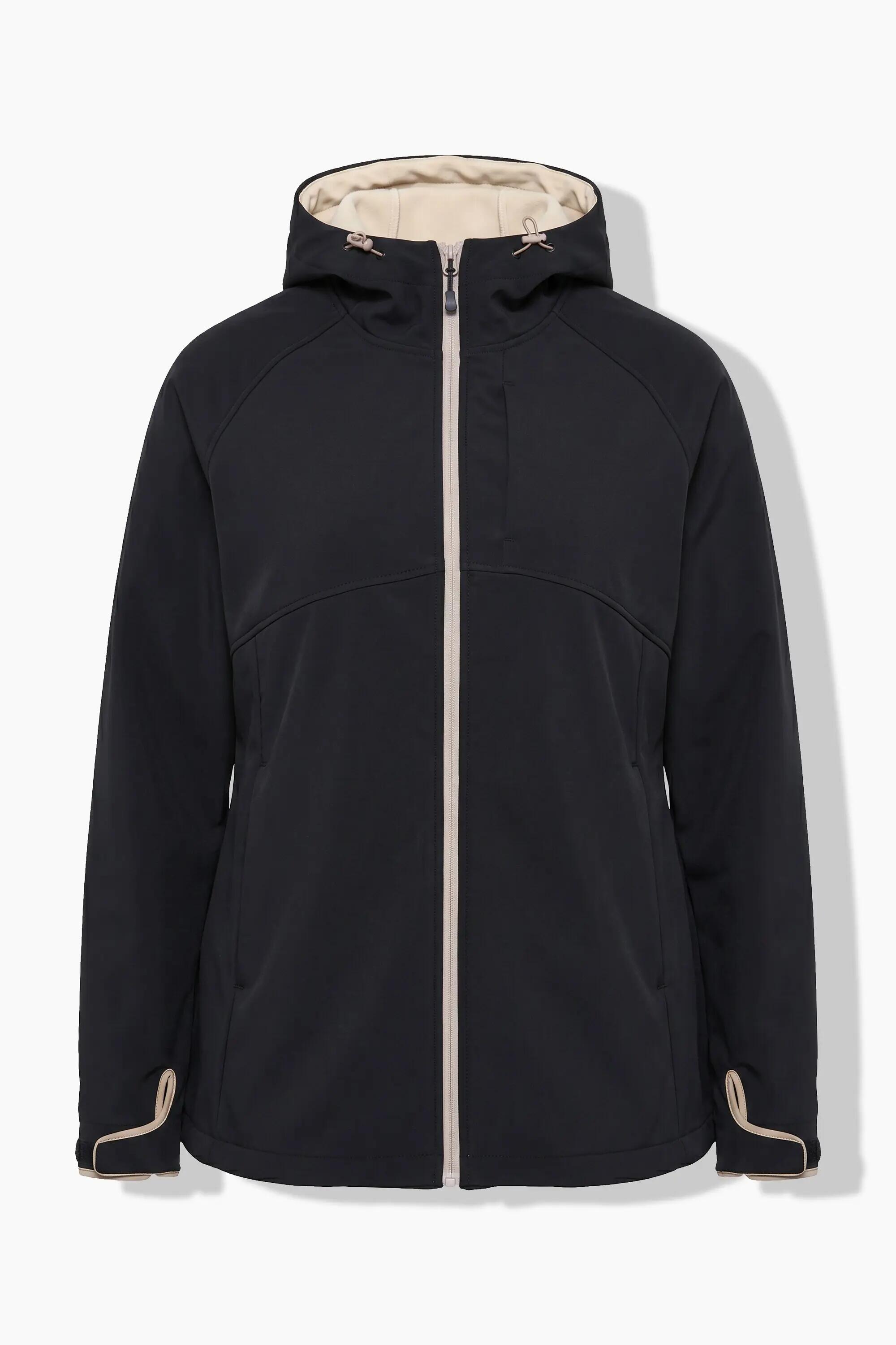 Damen Softshelljacke Kapuze Zipptaschen Klettriegel 3/13